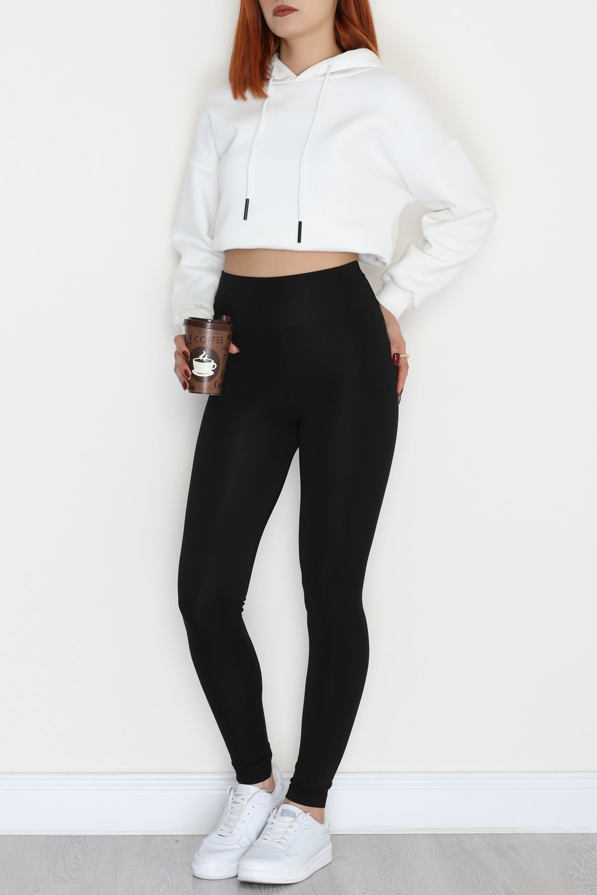 Geniş Kemer Şardonlu Dalgıç Tayt Siyah - 50995.1098.