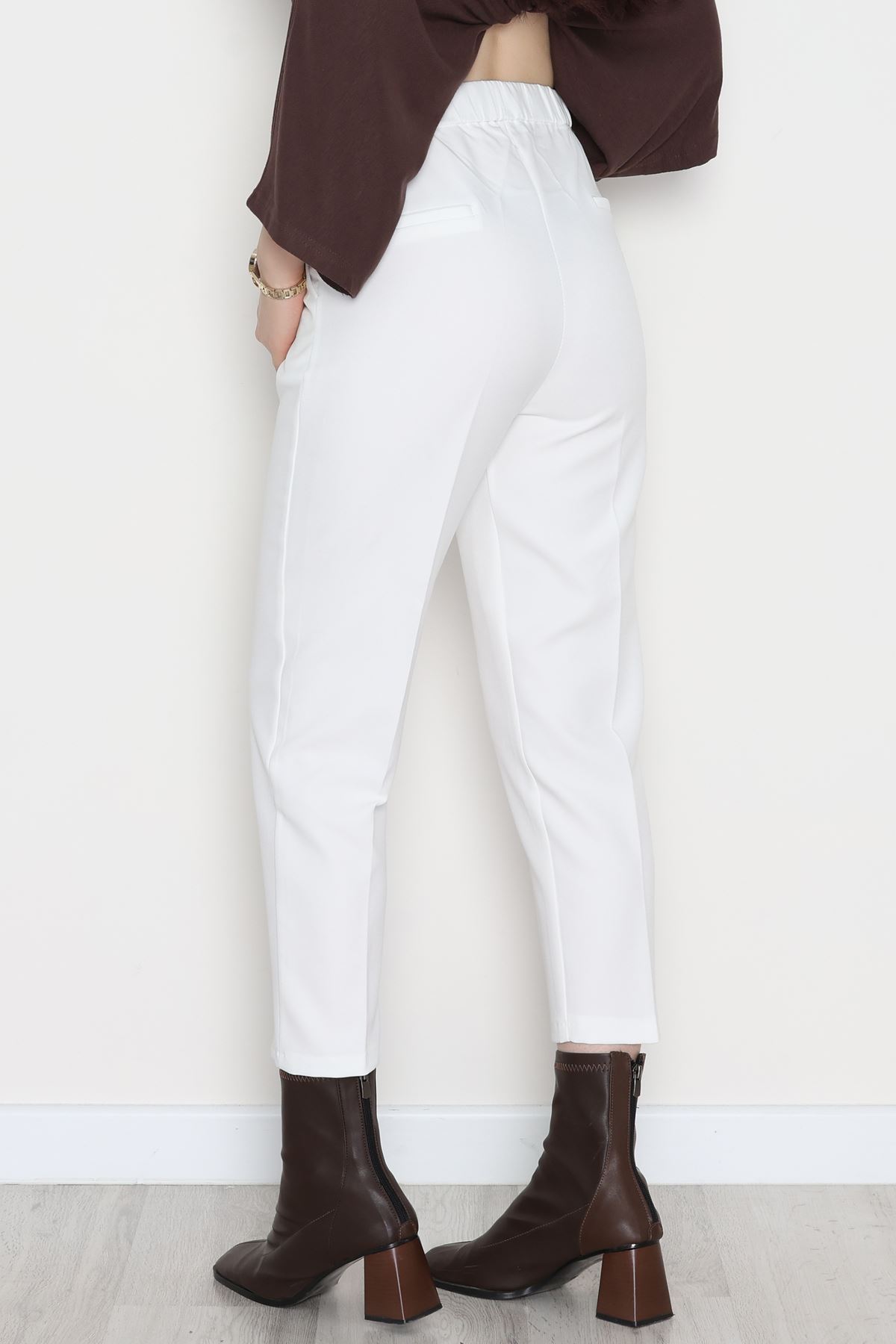 Dabıl Kumaş Pantolon Beyaz - 52001.2116.