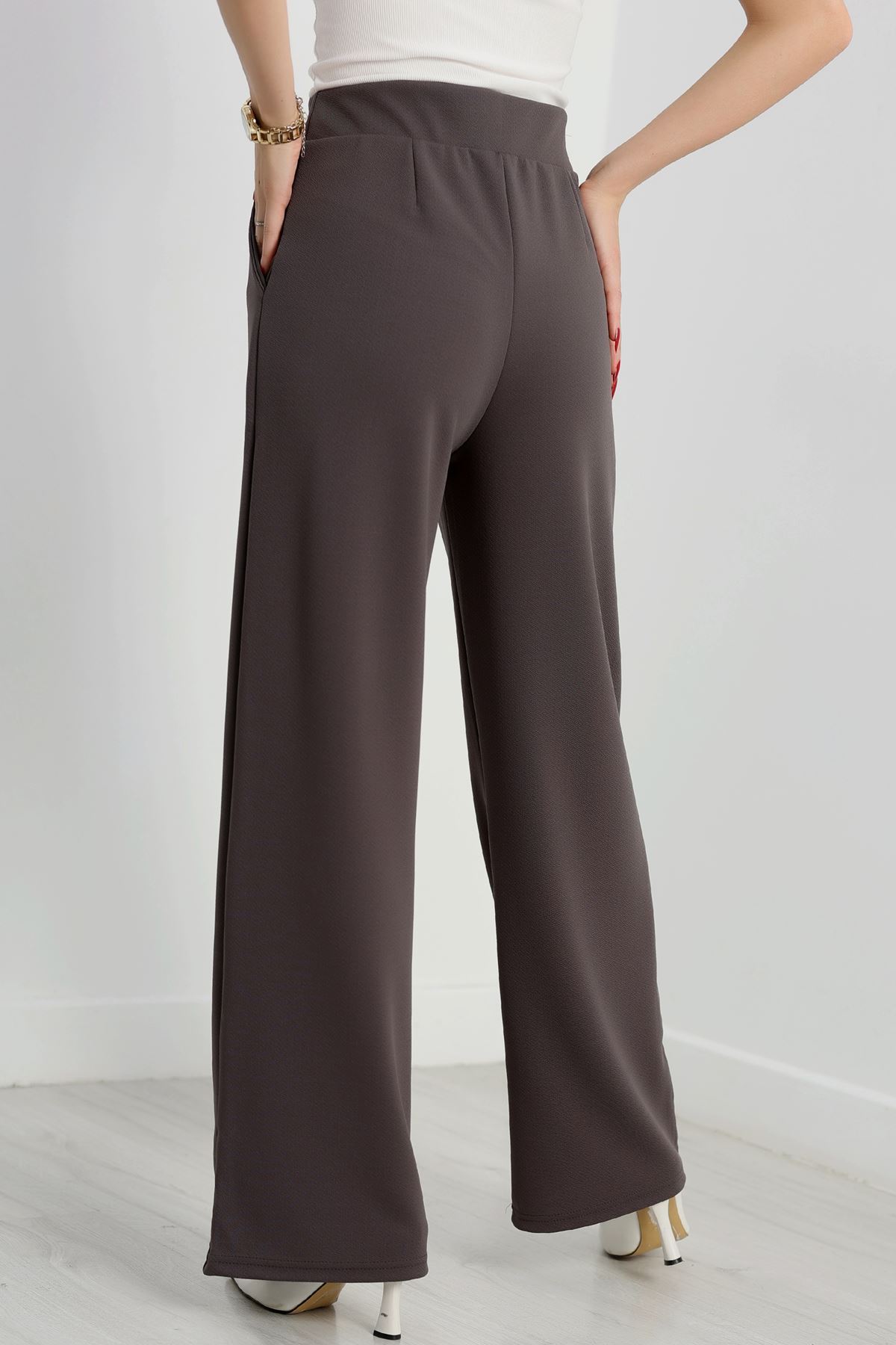 Zra Krep Likralı Pantolon  Antrasit - 90122.1837.