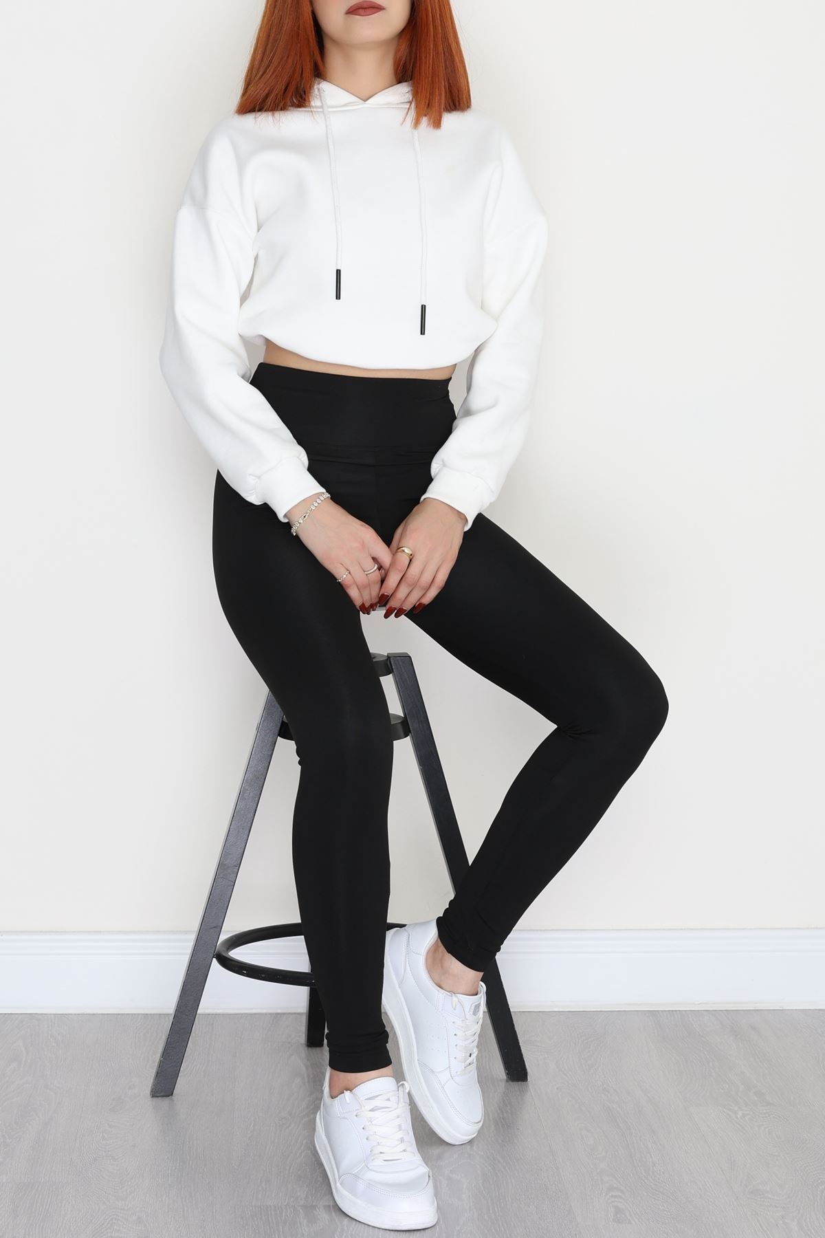 Geniş Kemer Şardonlu Dalgıç Tayt Siyah - 50995.1098.