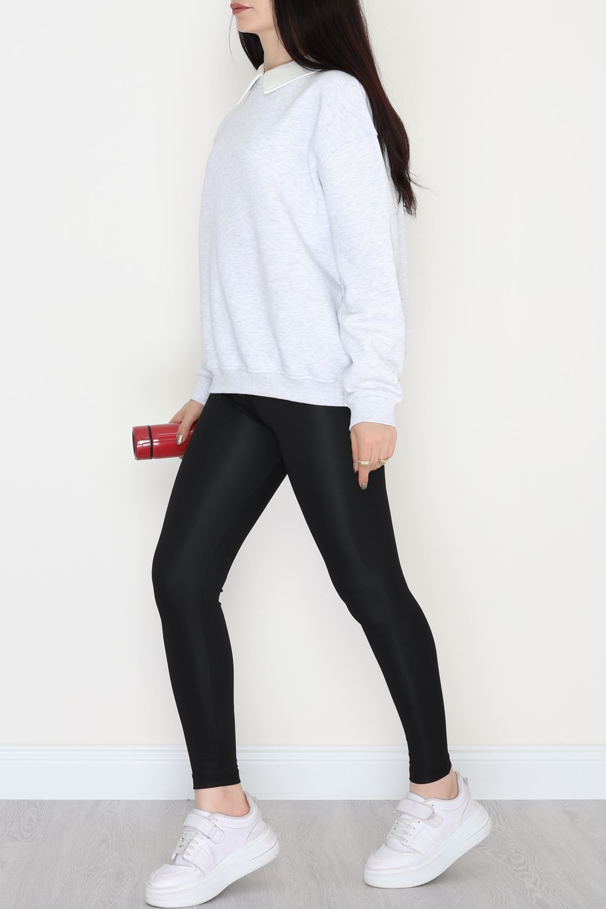 Bel Baskılı Dalgıç Tayt Siyah - 50903.1098.