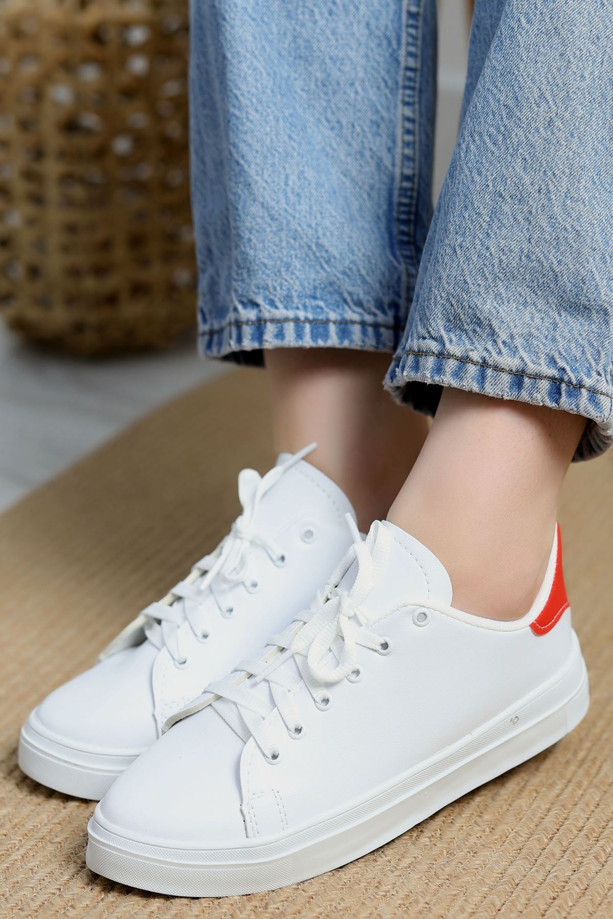 Kalın Tbn Günlük Ayakkabı Beyazkırmızı - 8585.264.