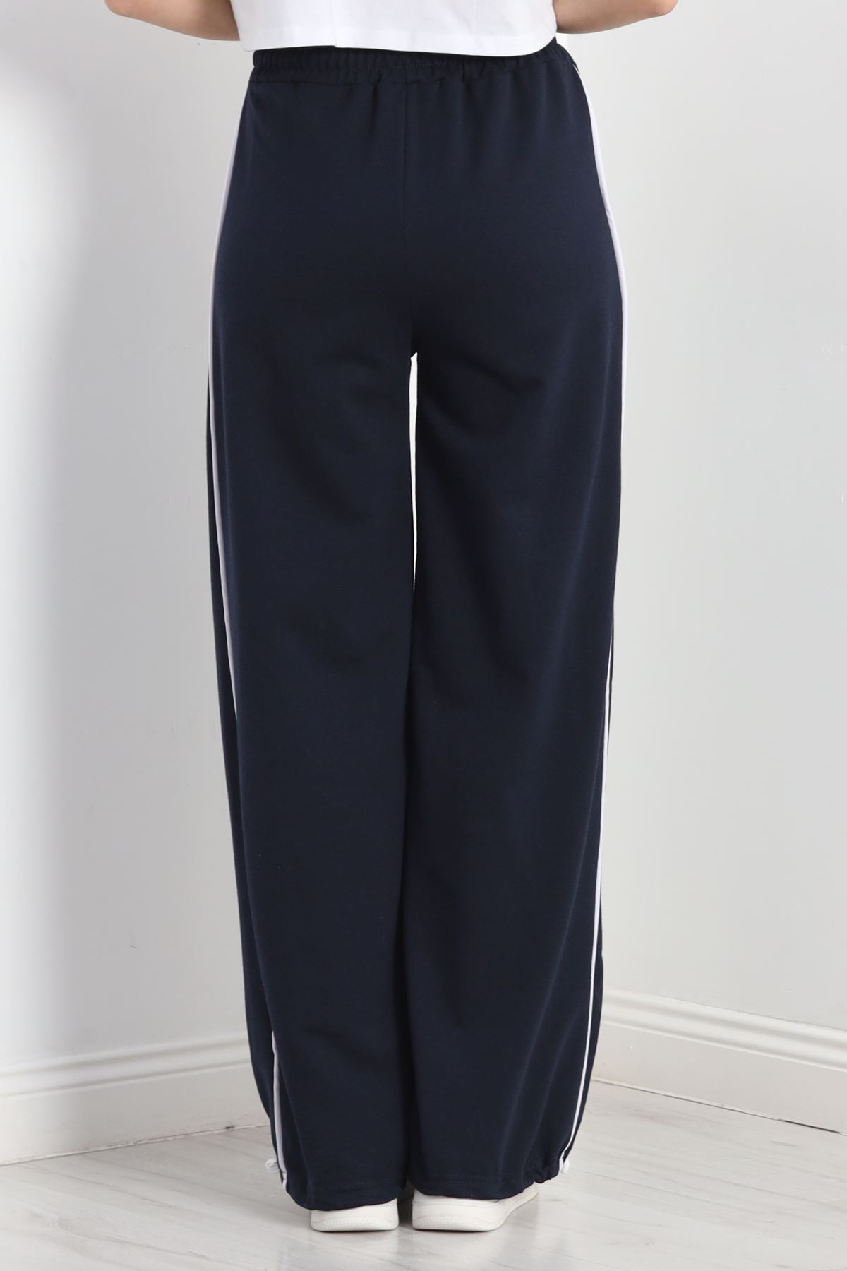 2 İplik Paça Stoperli Eşofman Altı Lacivert - 40019.1857.