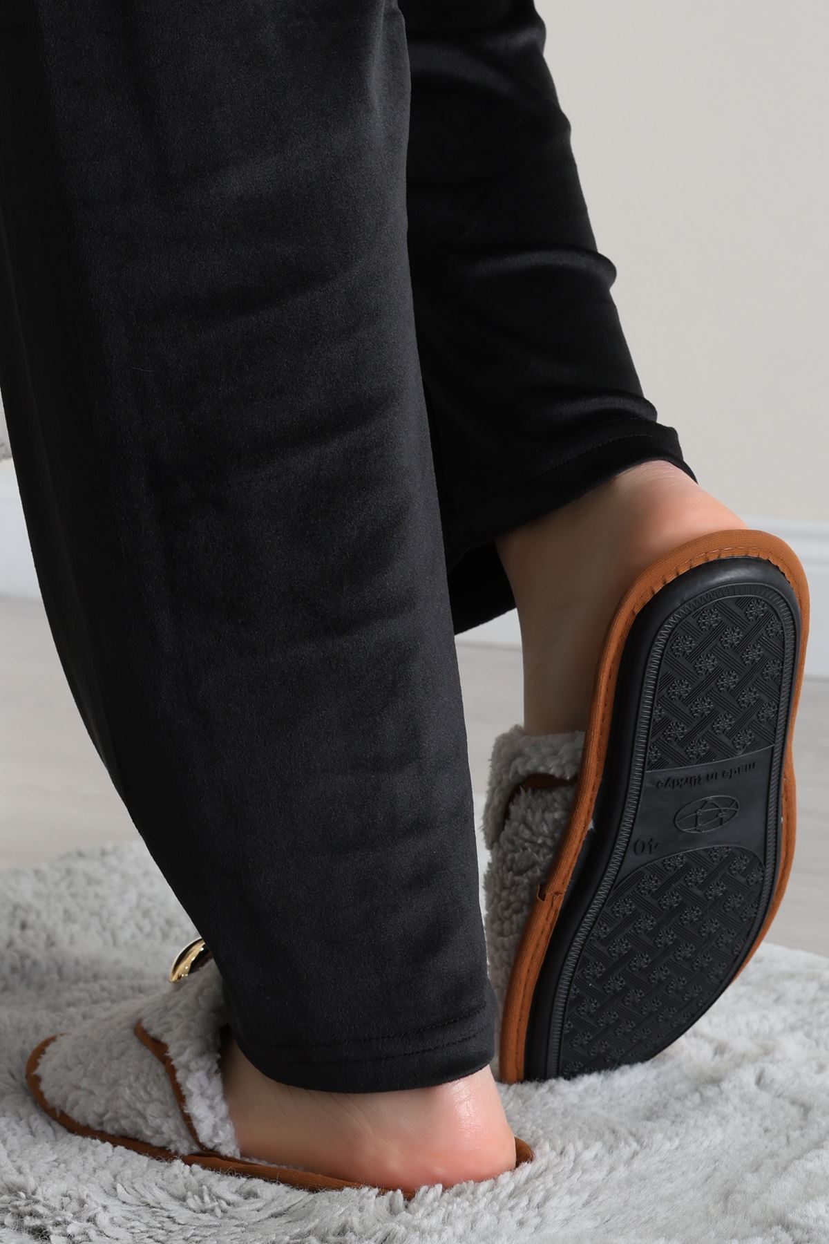 Teddy Ev Terliği Gri - 1760.1846.