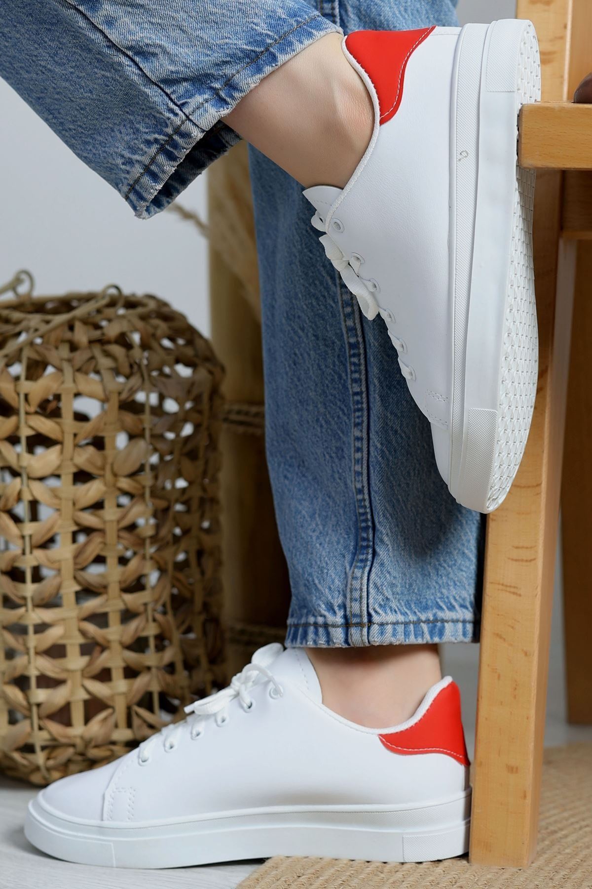 Kalın Tbn Günlük Ayakkabı Beyazkırmızı - 8585.264.