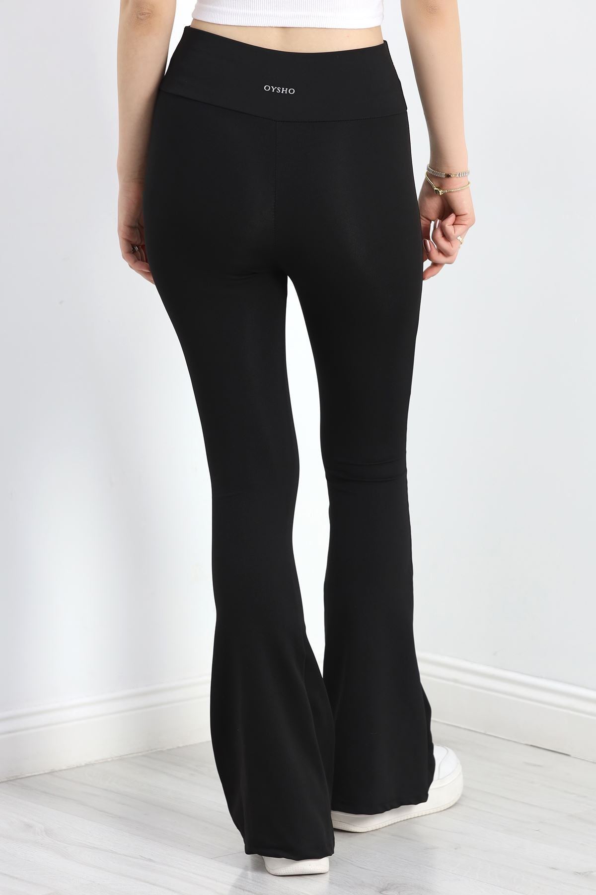 Bel Baskılı İspanyol Paça Tayt Siyah - 40124.1098.