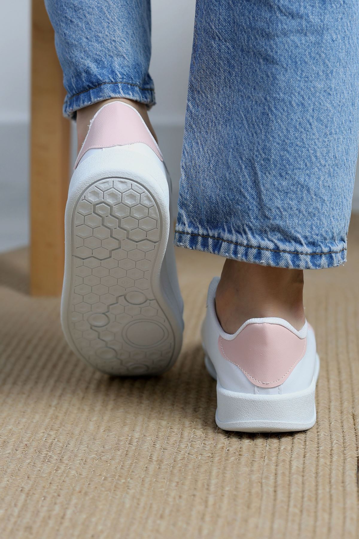 Yıldızlı Spor Ayakkabı Beyazpudra - 31295.264.