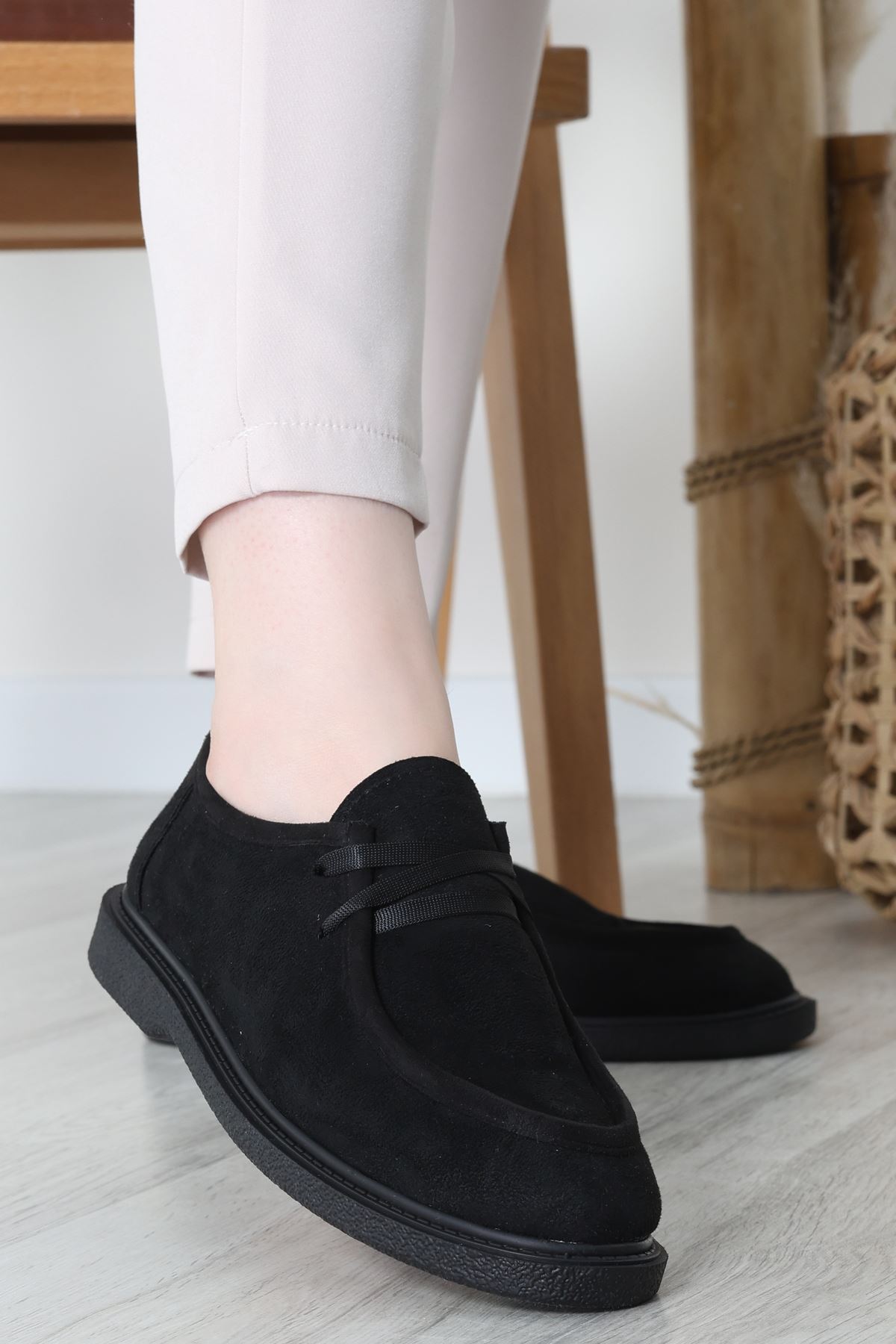 Termo Taban Bağcıklı Ayakkabı Süetsiyah - 31651.1846.