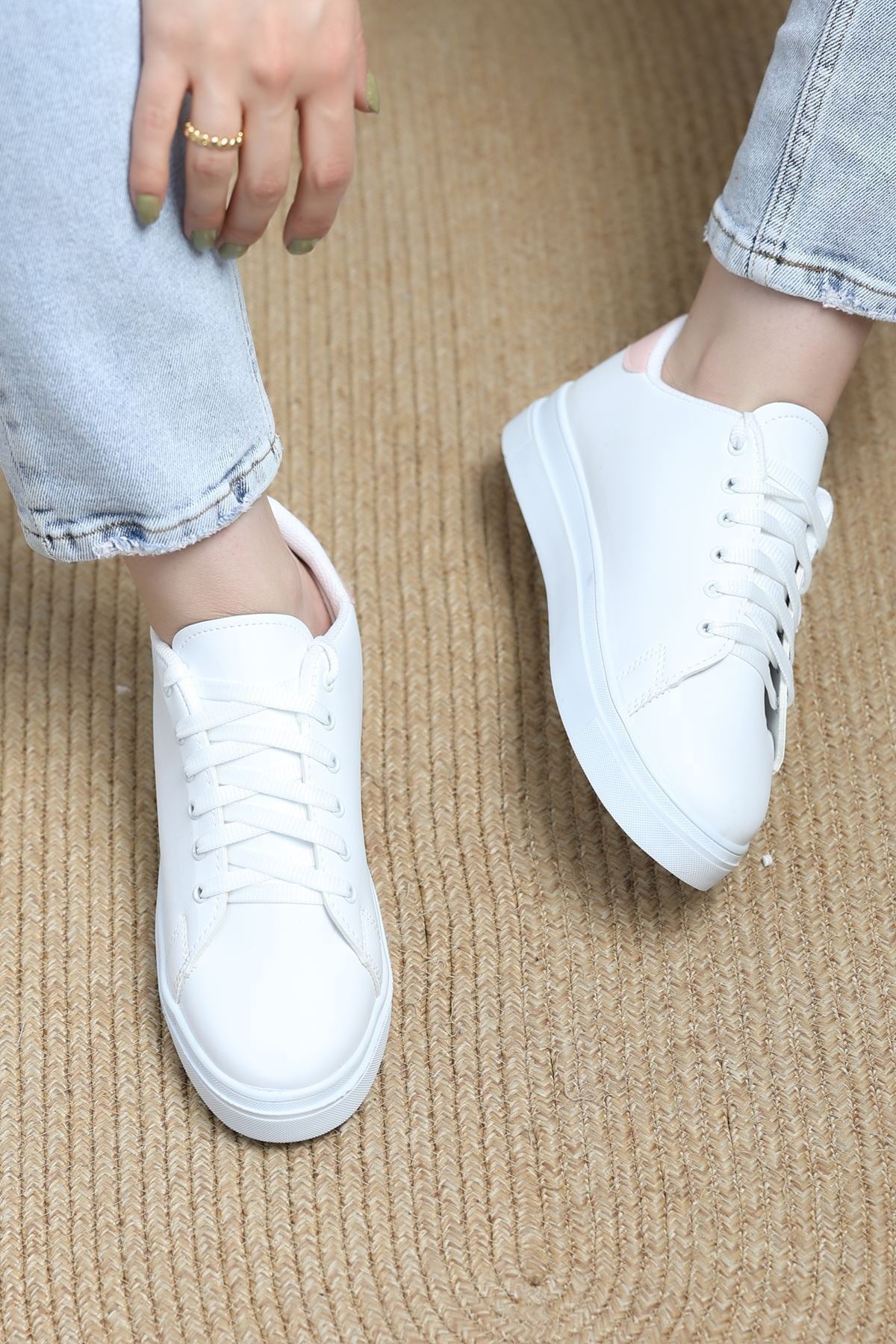 Kalın Tbn Günlük Ayakkabı Beyazpudra - 8585.264.