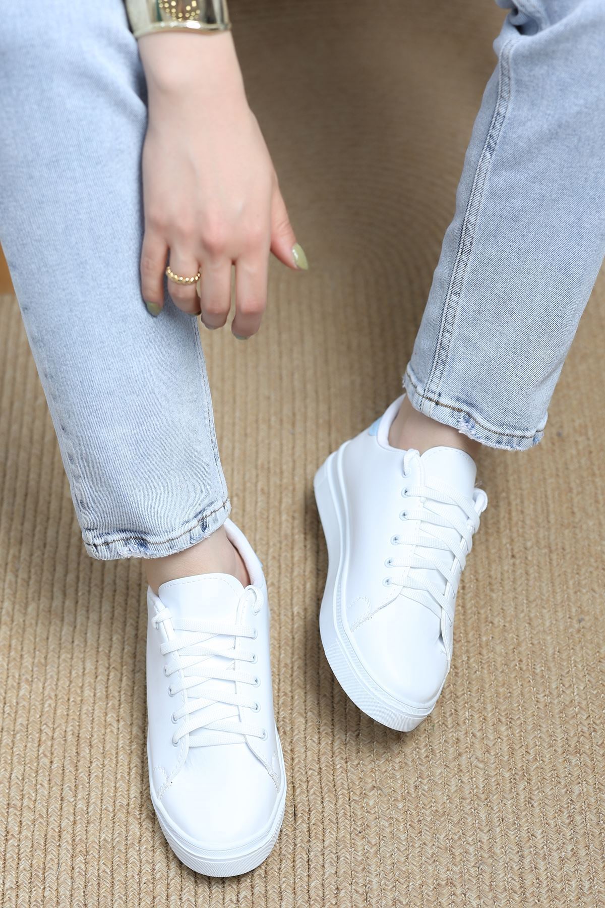 Kalın Tbn Günlük Ayakkabı Beyazmavi - 8585.264.