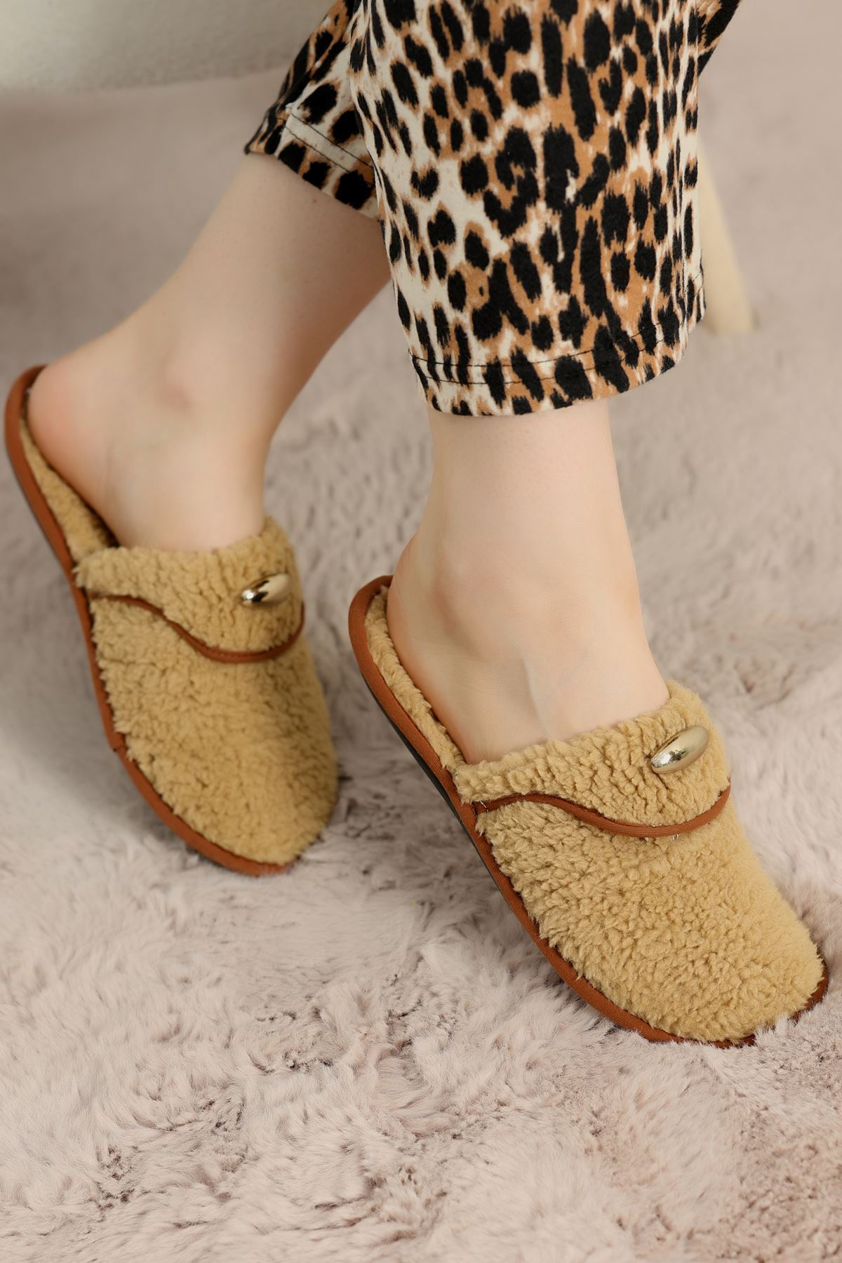 Teddy Ev Terliği Kahve - 1760.1846.