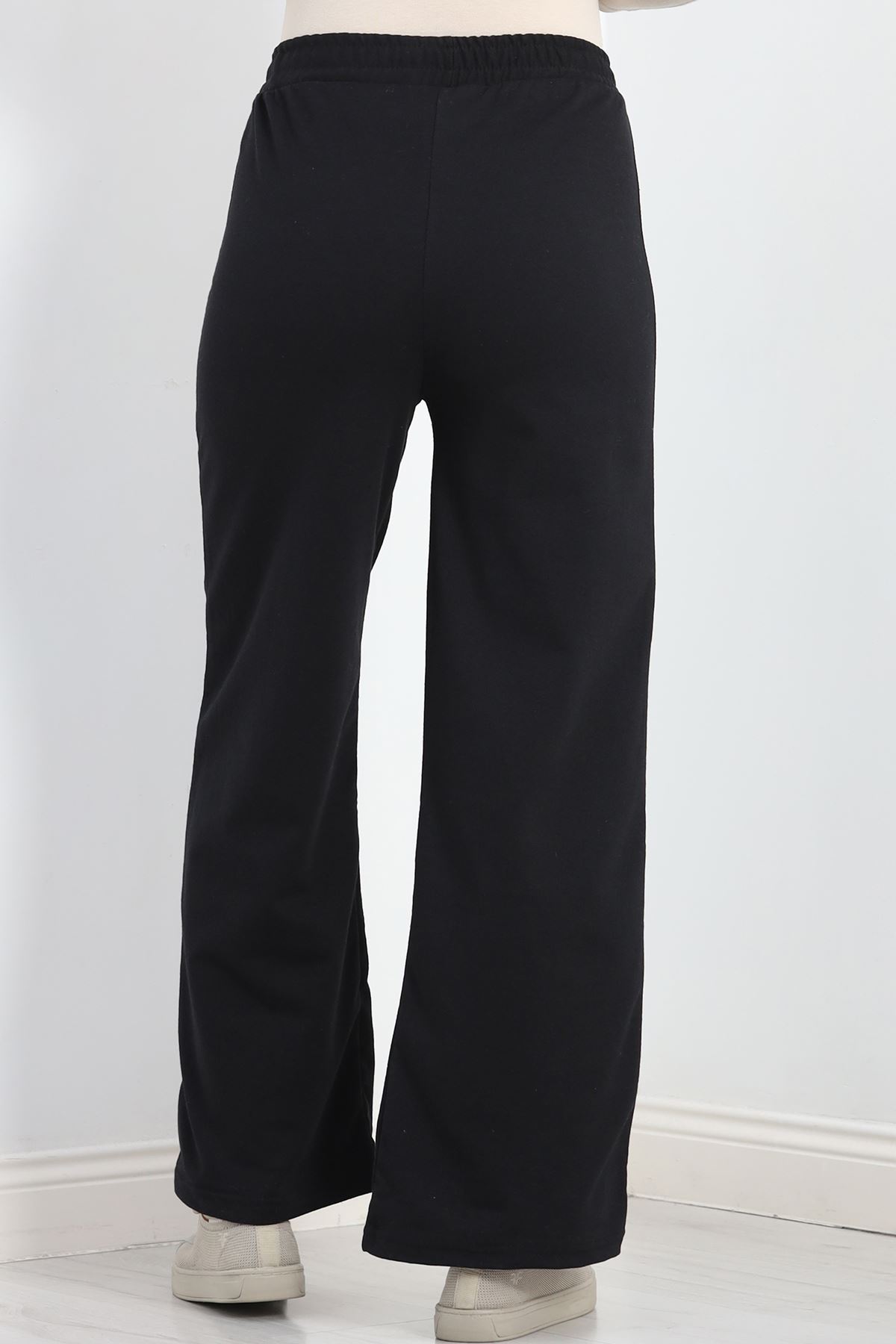 Çımalı Armalı Eşofman Altı Siyah - 20230.1005.