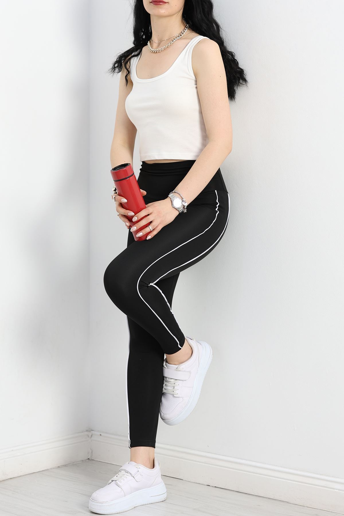 Çift Biyeli Dalgıç Tayt Siyah - 50603.1005.