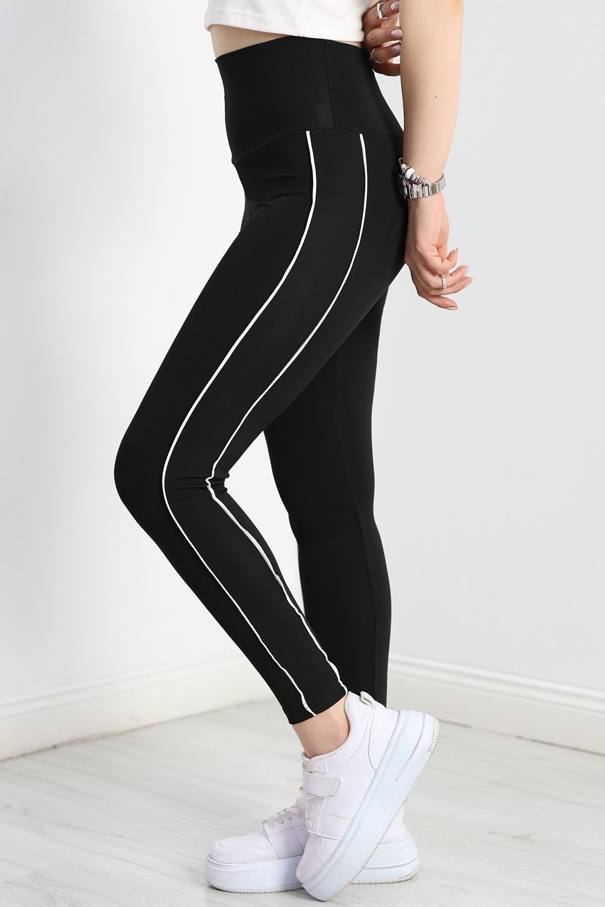 Çift Biyeli Dalgıç Tayt Siyah - 50603.1005.