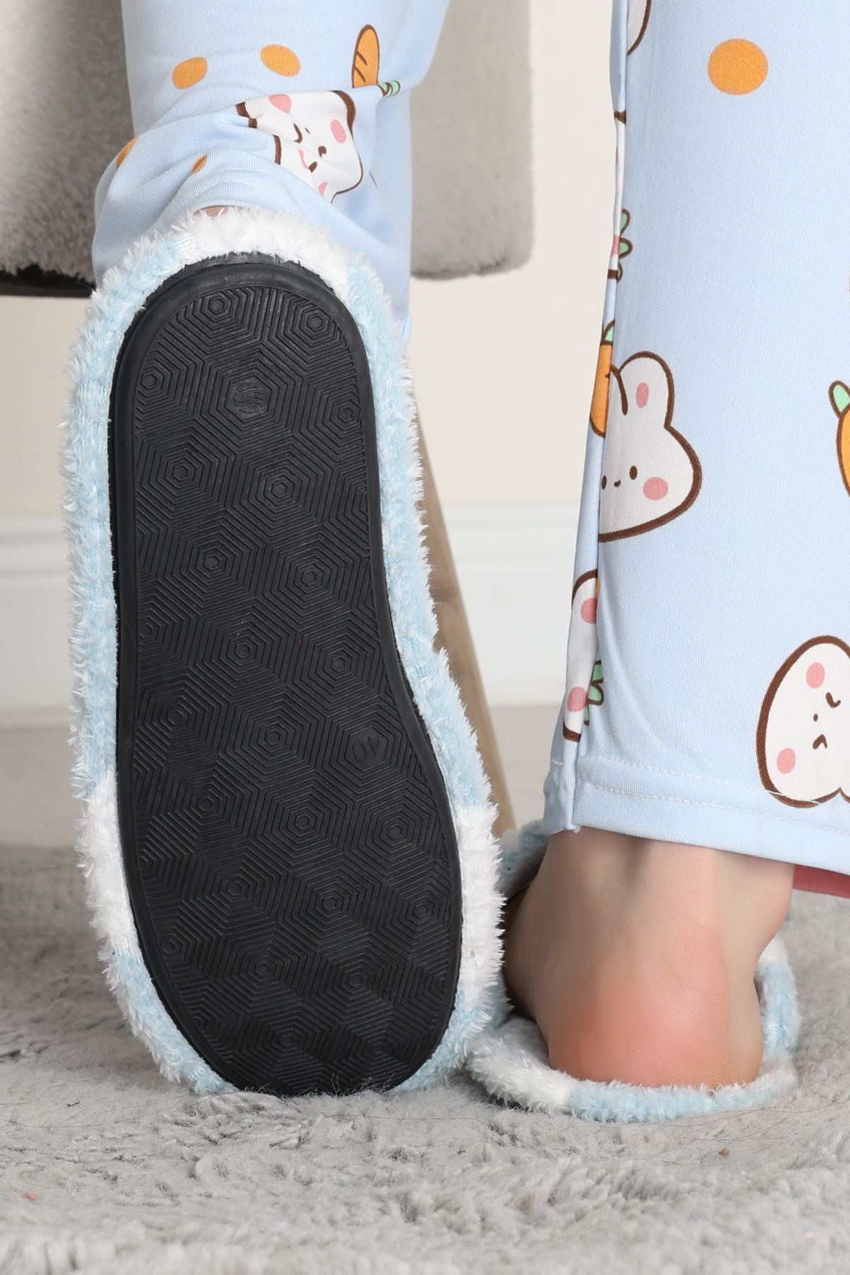 Peluş Ev Terliği Açıkmavi - 31565.264.