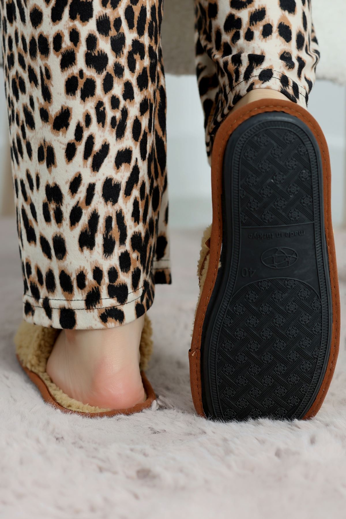 Teddy Ev Terliği Kahve - 1760.1846.