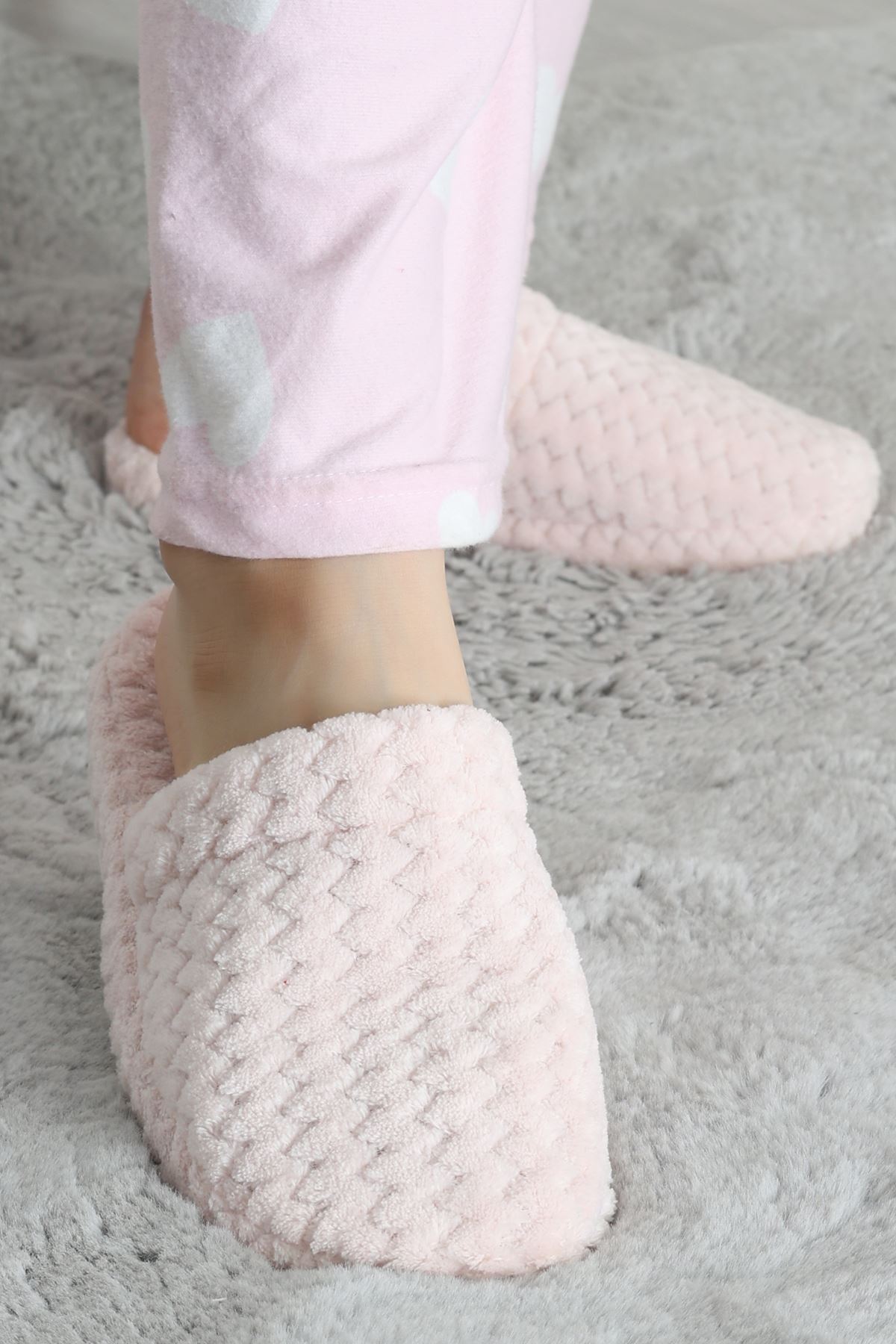 Peluş Ev Terliği Pudra - 31475.264.