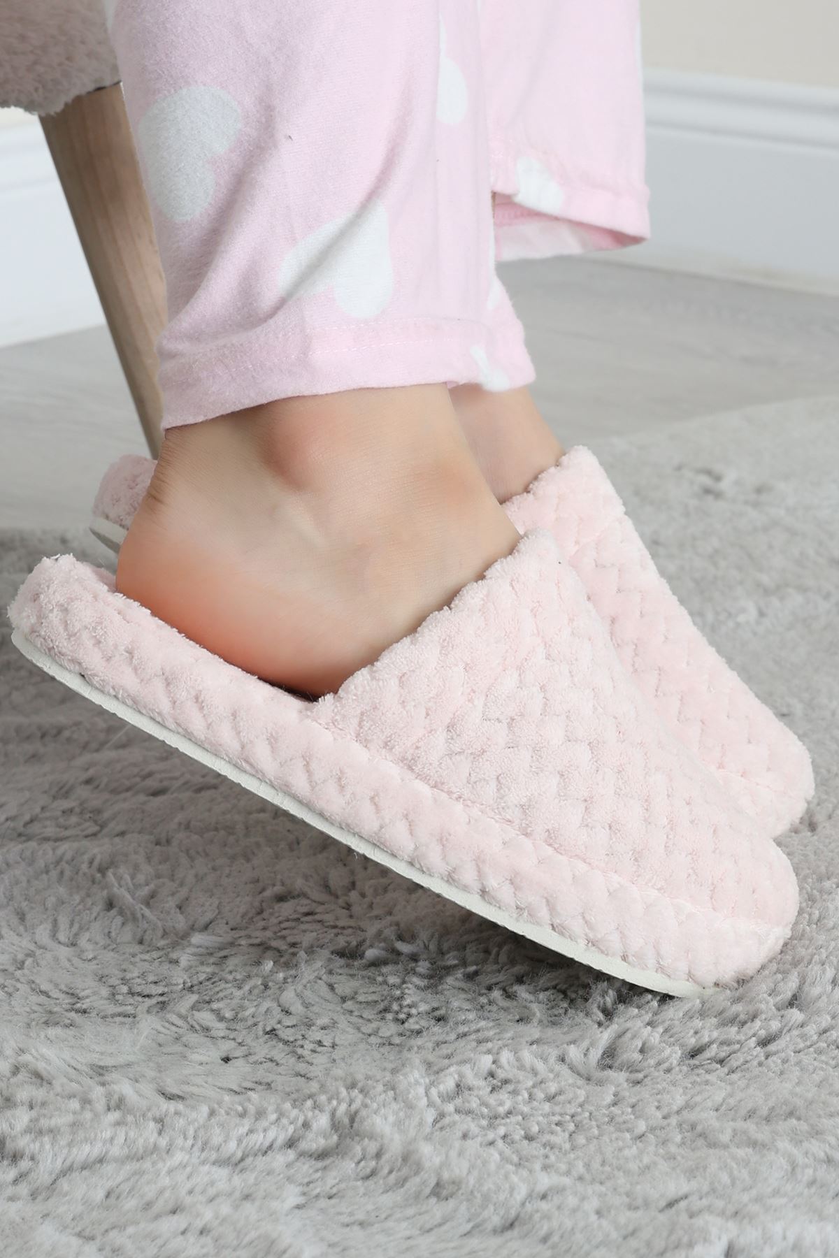 Peluş Ev Terliği Pudra - 31475.264.