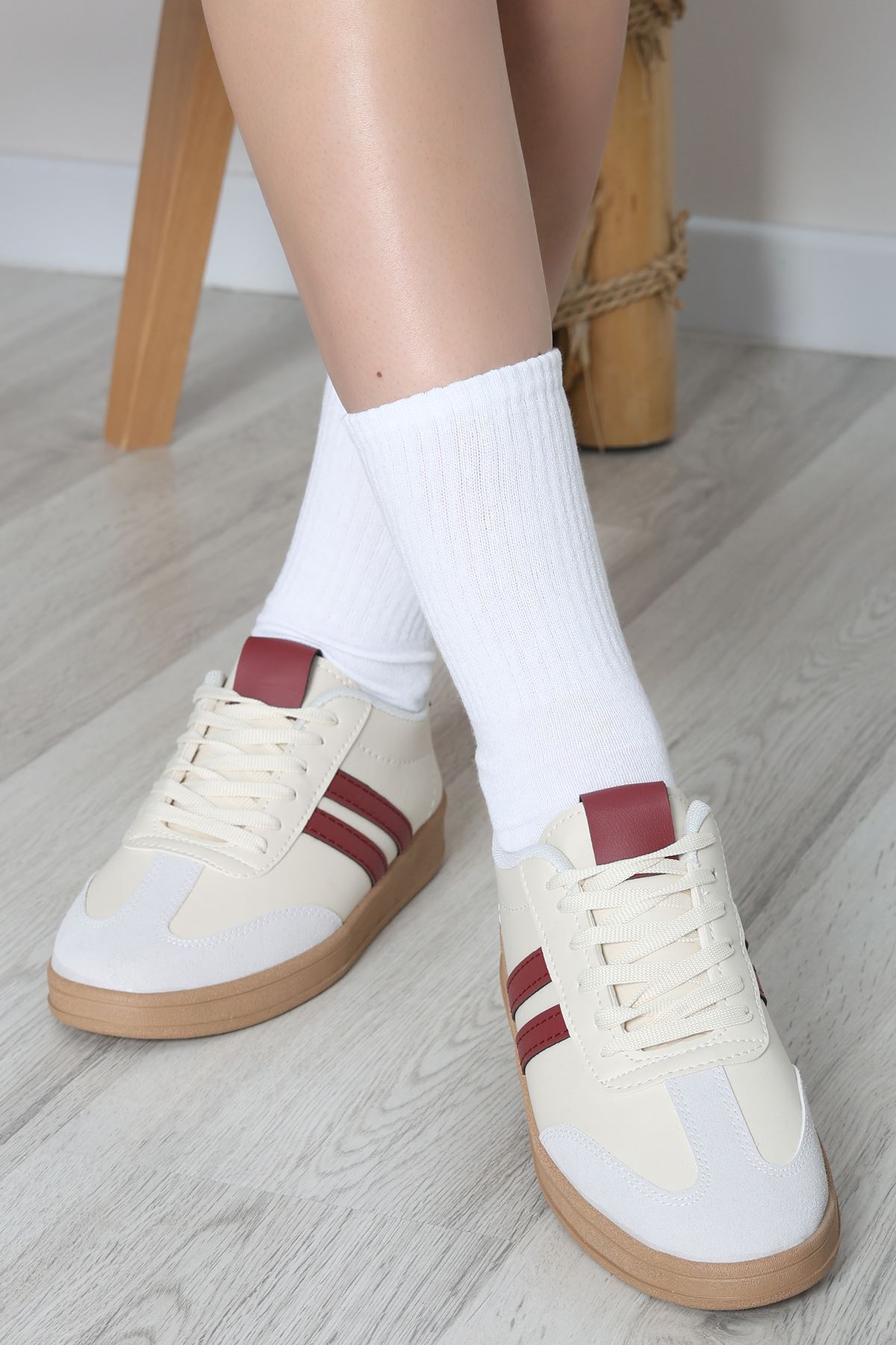 Spor Günlük Ayakkabı Bejbordo - 31680.264.