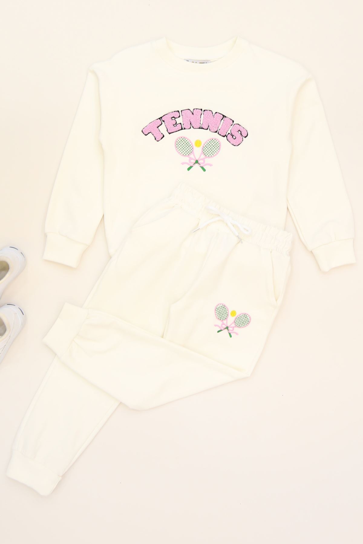 6-9 Yaş Şardonlu Yumoş Kumaş Takım Ekru - 6264361.1576.