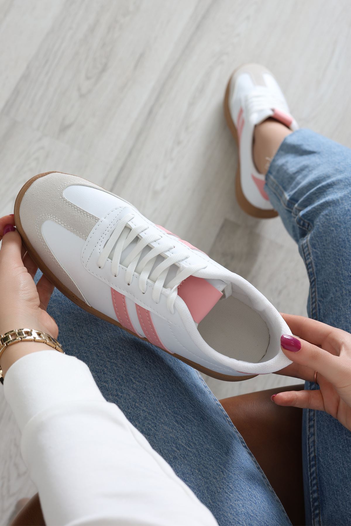 Spor Günlük Ayakkabı Pembebeyaz - 31680.264.