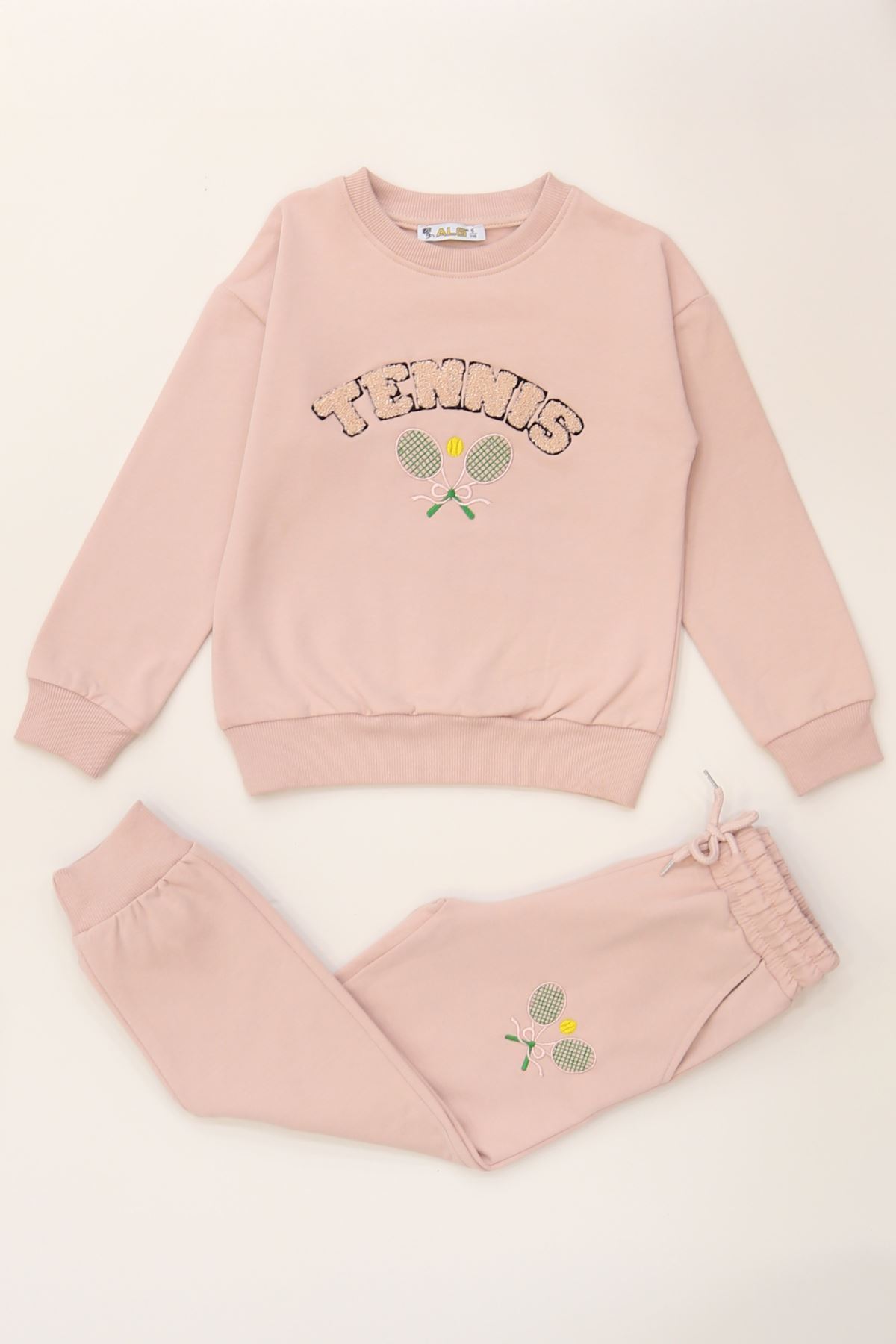 6-9 Yaş Şardonlu Yumoş Kumaş Takım Pudra - 6264361.1576.