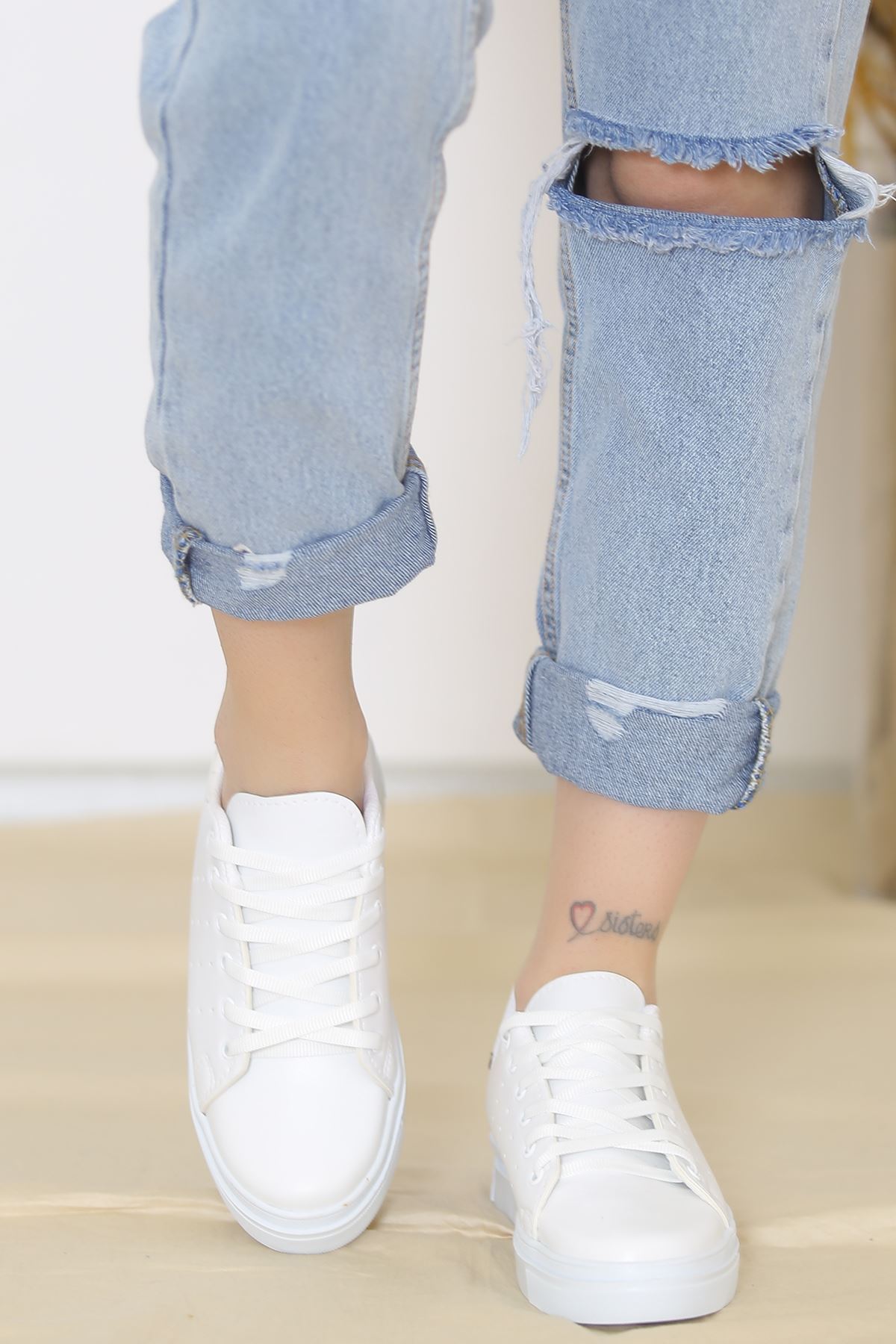 Kalın Tbn Günlük Ayakkabı Beyazsiyah - 8585.264.