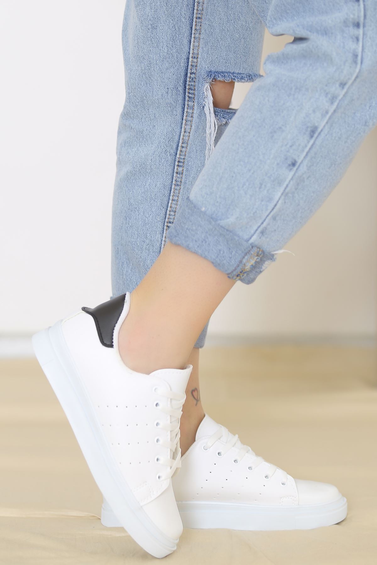 Kalın Tbn Günlük Ayakkabı Beyazsiyah - 8585.264.