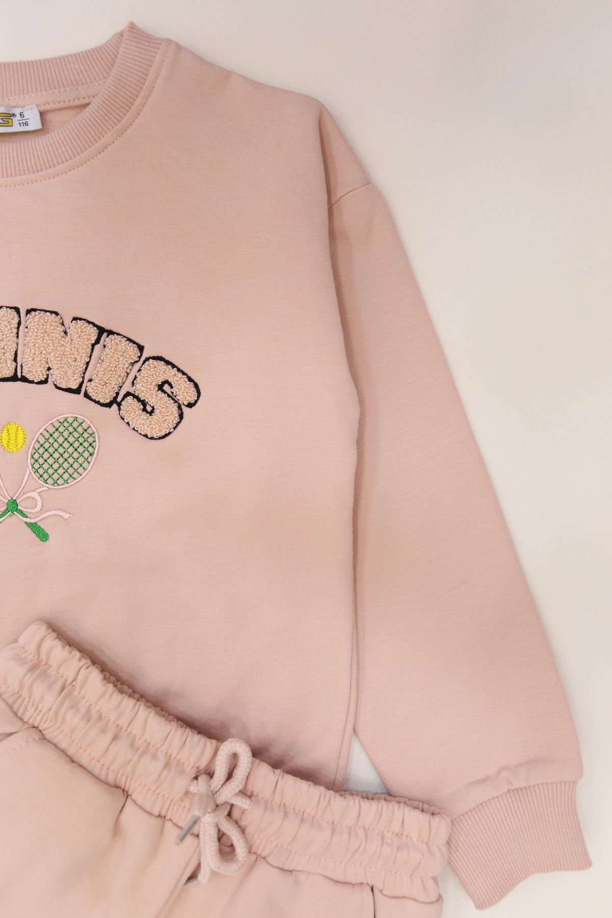 6-9 Yaş Şardonlu Yumoş Kumaş Takım Pudra - 6264361.1576.