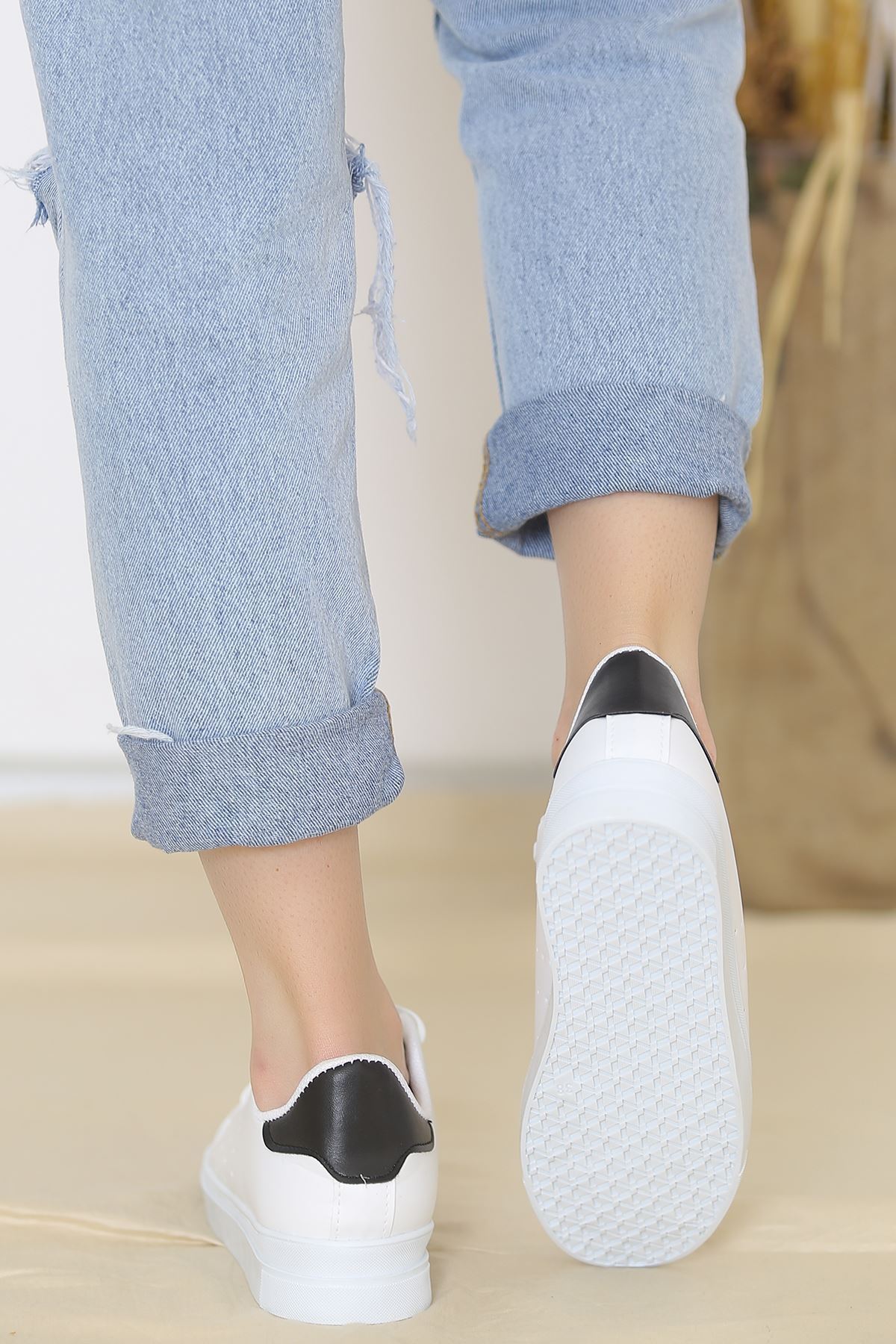 Kalın Tbn Günlük Ayakkabı Beyazsiyah - 8585.264.