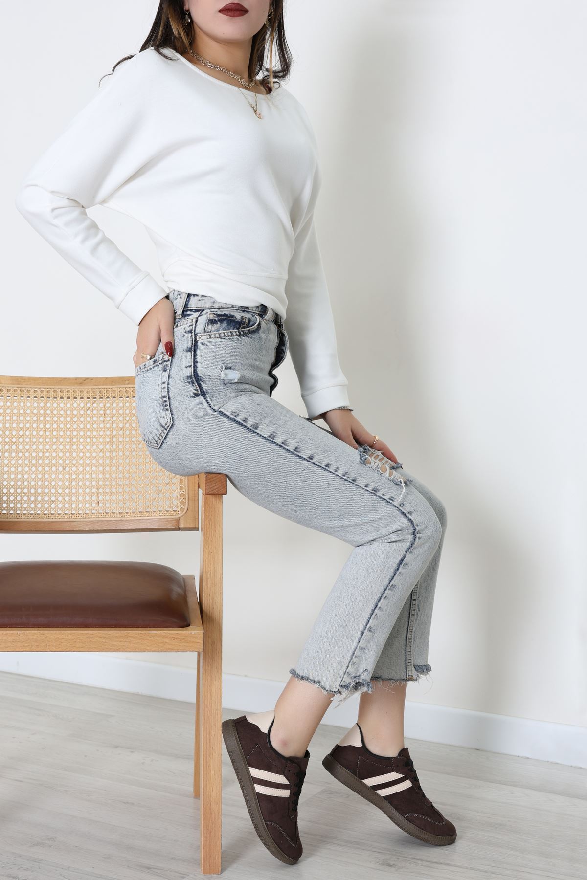 Süet Spor Ayakkabı Kahvekrem - 31839.264.