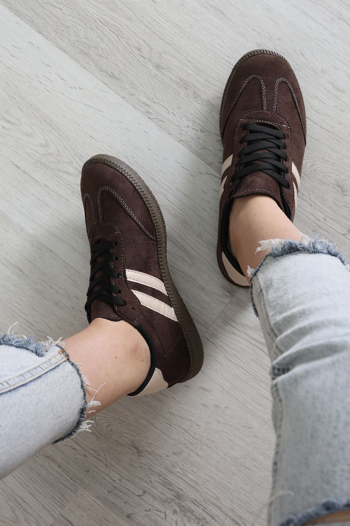 Süet Spor Ayakkabı Kahvekrem - 31839.264.