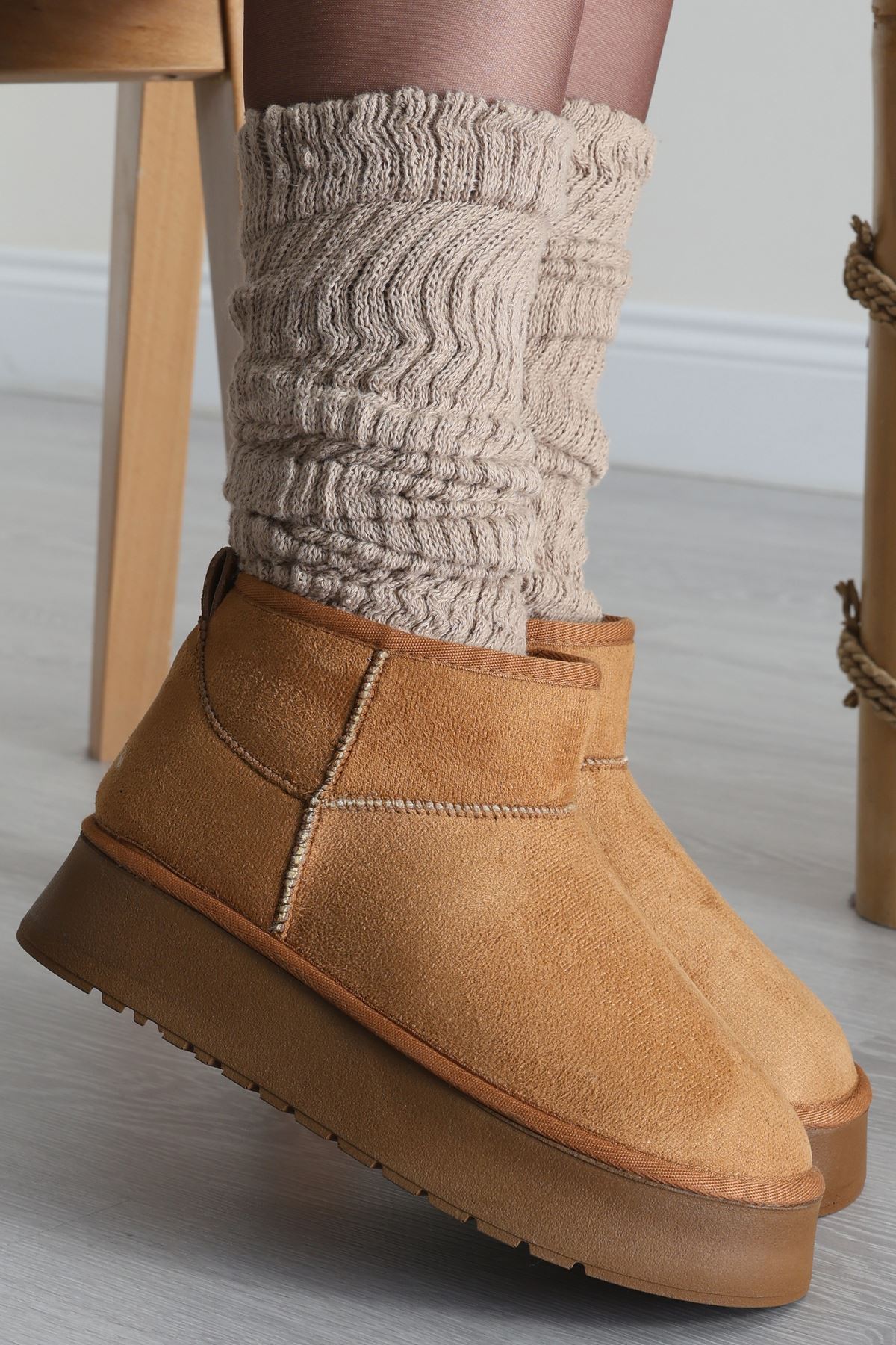 Yüksek Taban İçi Kürklü Bot Taba - 31467.264.