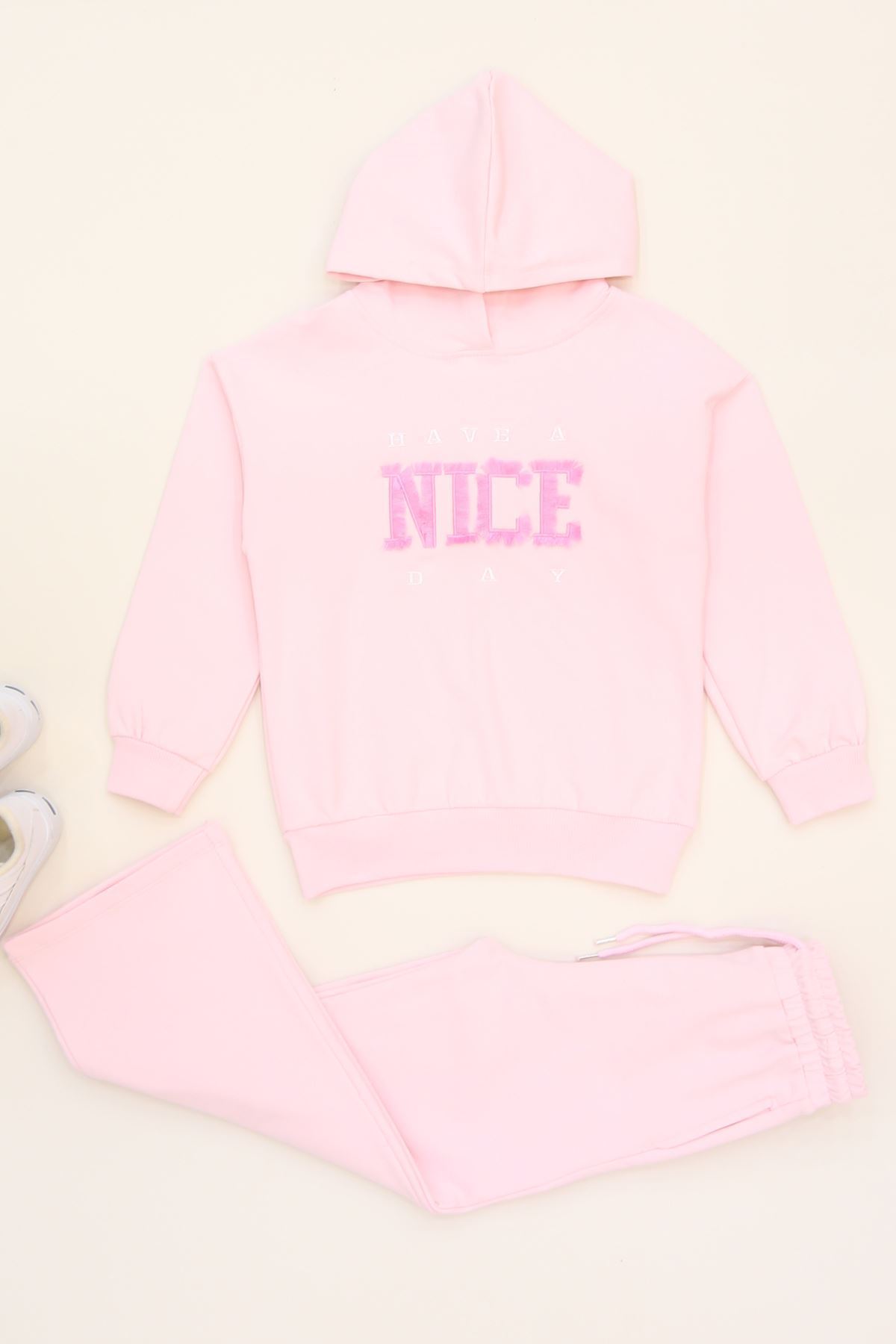 6-9 Yaş Şardonlu Yumoş Kumaş Takım Açıkpembe - 6264359.1576.