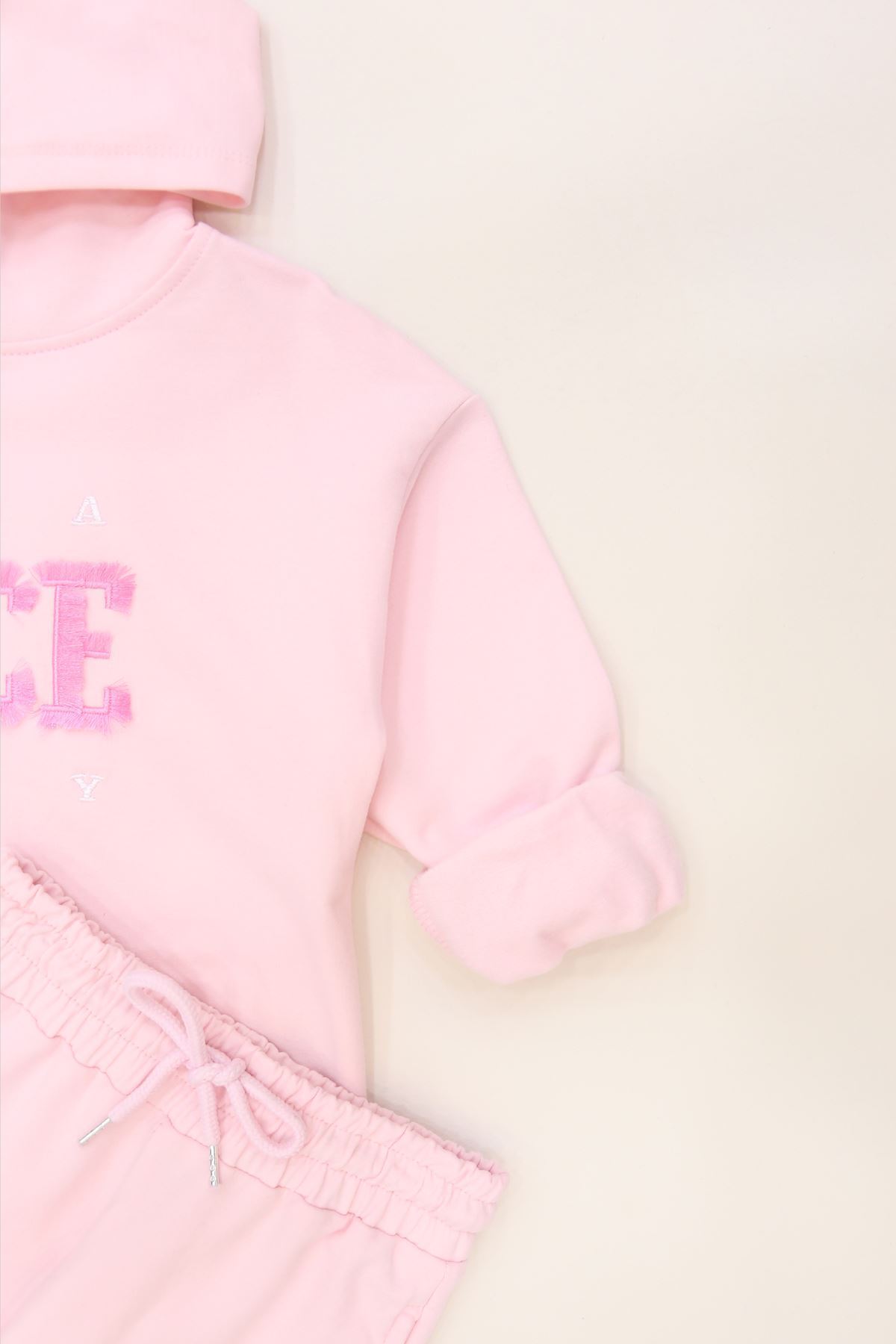 6-9 Yaş Şardonlu Yumoş Kumaş Takım Açıkpembe - 6264359.1576.