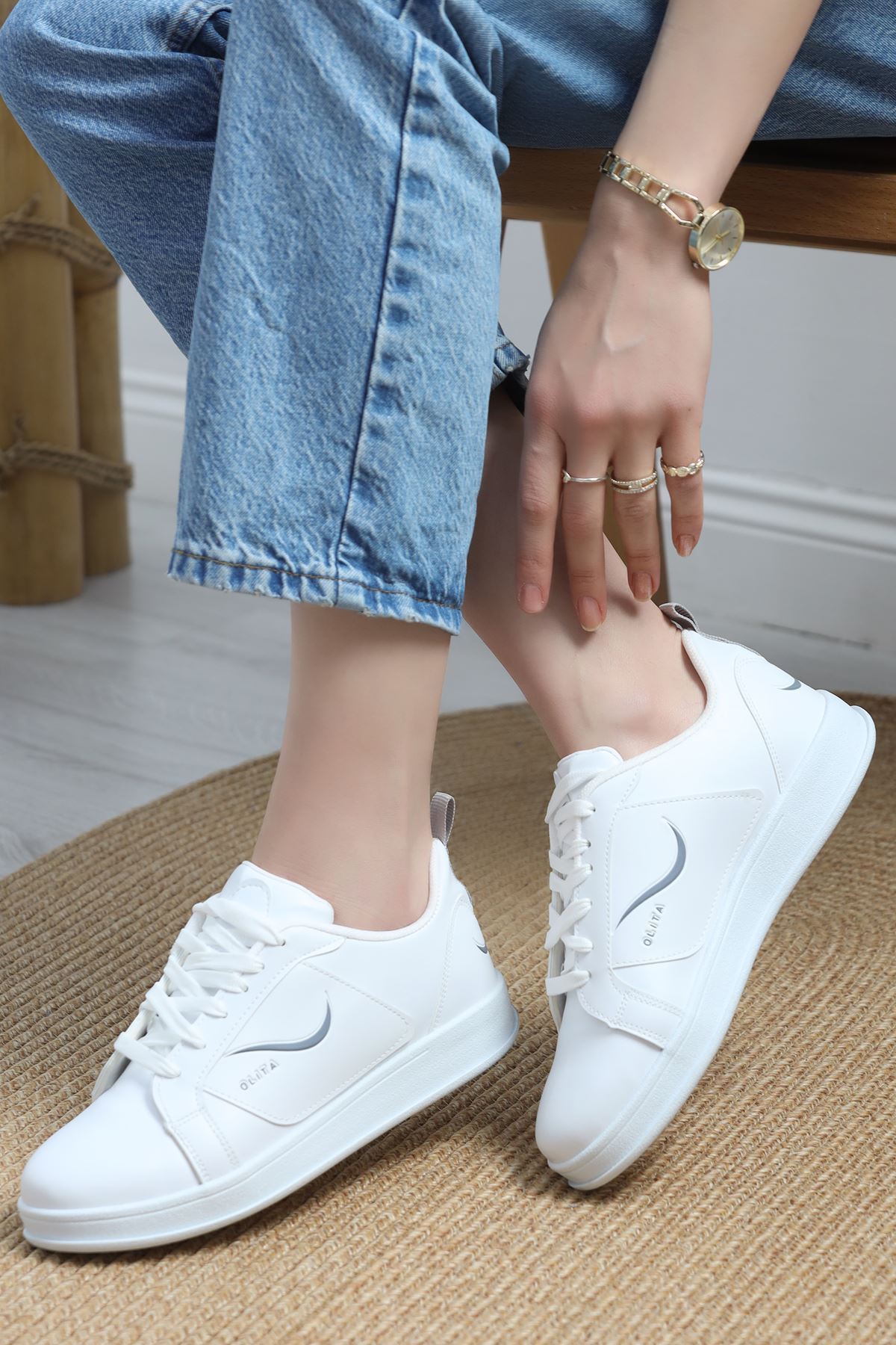 Baskılı Günlük Ayakkabı Beyazanti - 30303.264.