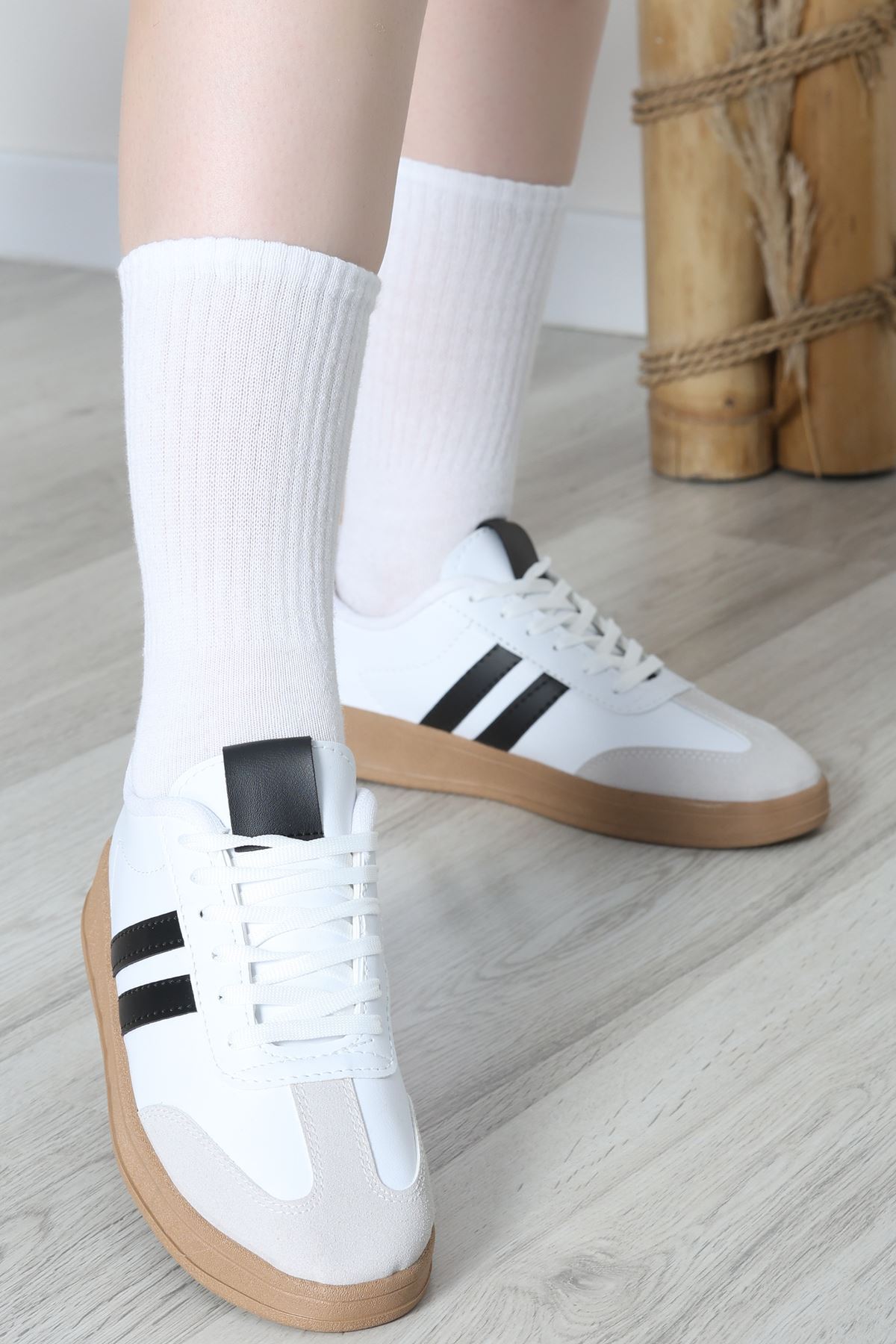 Spor Günlük Ayakkabı Beyazsiyah - 31680.264.