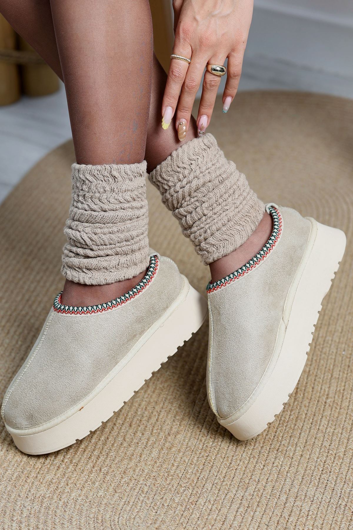 Yüksek Tabanlı Mini Bot Bej - 31439.1932.