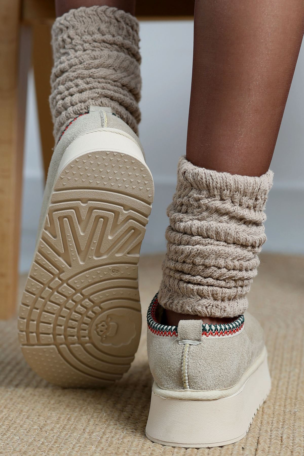 Yüksek Tabanlı Mini Bot Bej - 31439.1932.