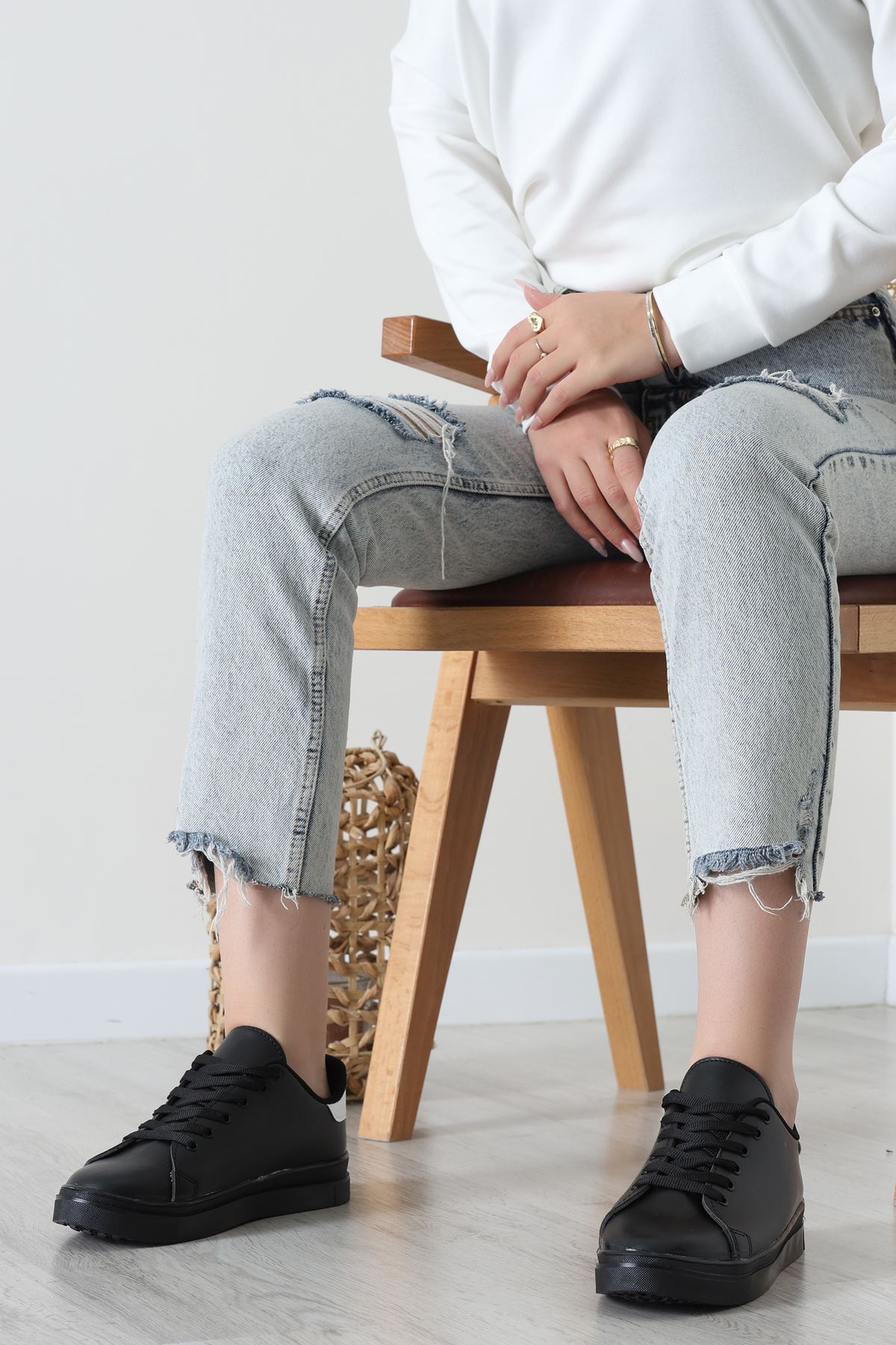 Kalın Tbn Günlük Ayakkabı Siyahbeyaz2 - 8585.264.