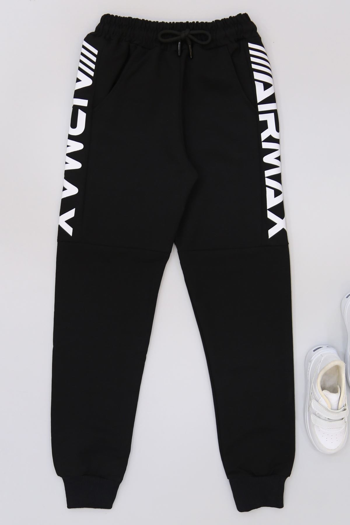 8-16 Yaş 2 İplik Likralı Eşofman Altı Siyah - 52088.2066.