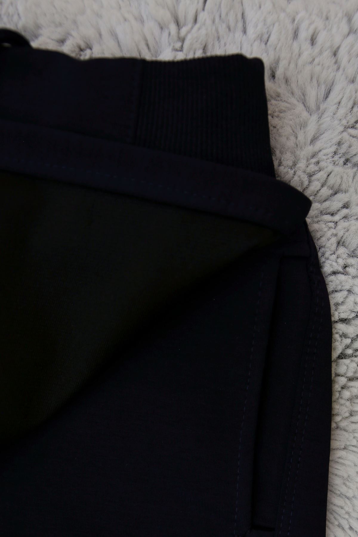 6-10 Yaş İki İplik Beli Lastikli Kompak Penye Şort Etek Lacivert - 90232.2032.