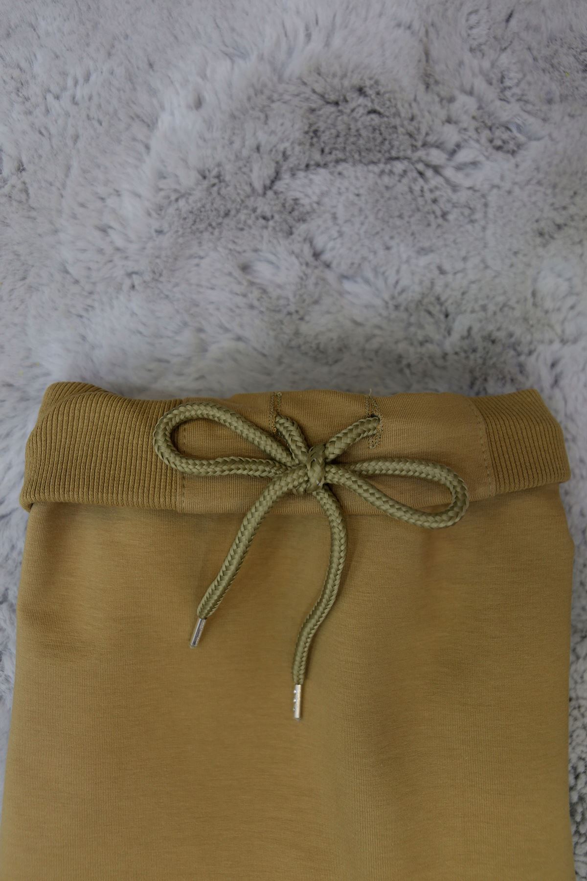 6-10 Yaş İki İplik Beli Lastikli Kompak Penye Şort Etek Bej - 90232.2032.