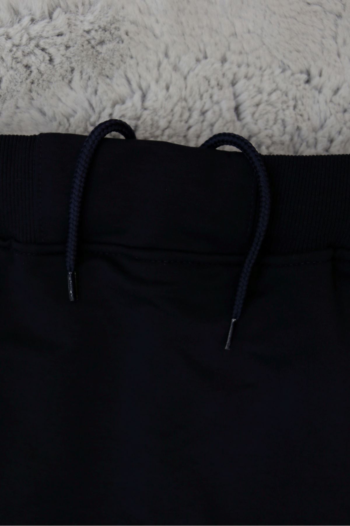 11-15 Yaş İki İplik Beli Lastikli Kompak Penye Şort Etek Lacivert - 90233.2032.