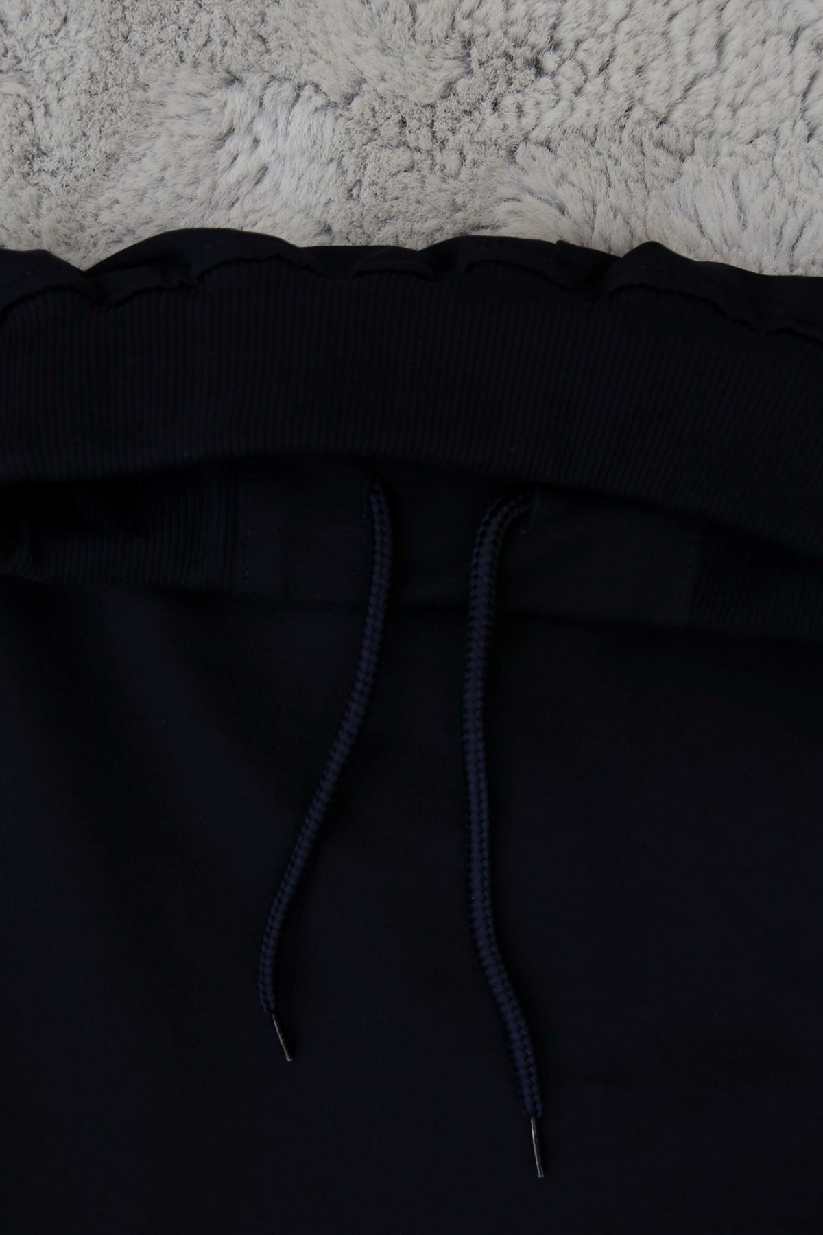 11-15 Yaş İki İplik Beli Lastikli Kompak Penye Şort Etek Lacivert - 90233.2032.