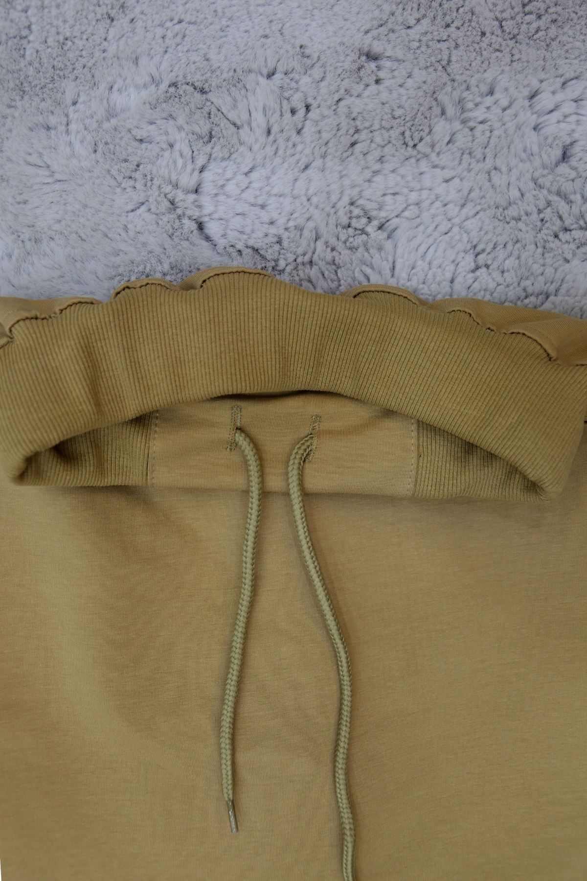 11-15 Yaş İki İplik Beli Lastikli Kompak Penye Şort Etek Bej - 90233.2032.