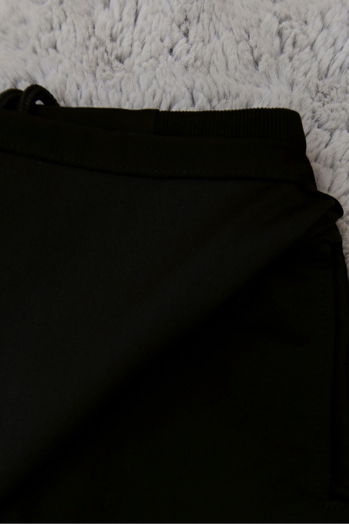 11-15 Yaş İki İplik Beli Lastikli Kompak Penye Şort Etek Siyah - 90233.2032.