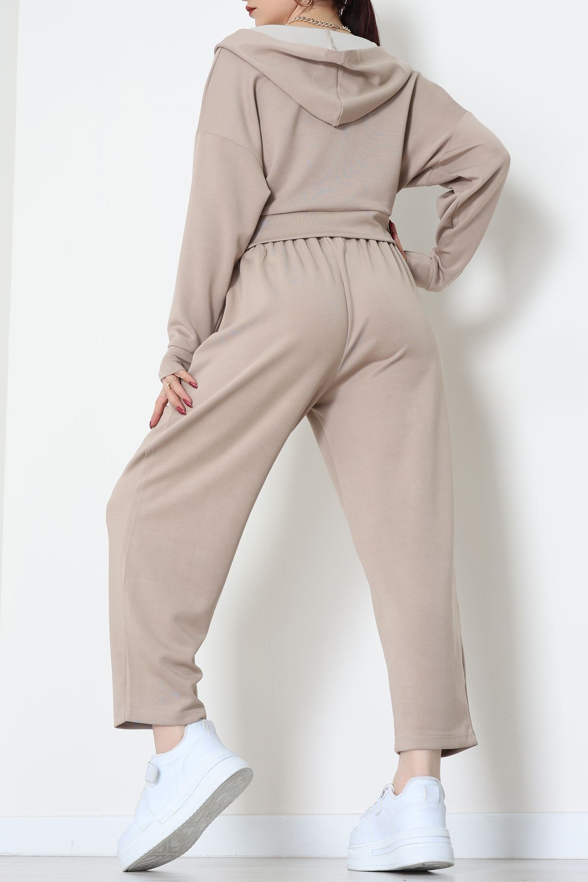 Kapşonlu İkili Modal Takım Vizon - 50916.1995.