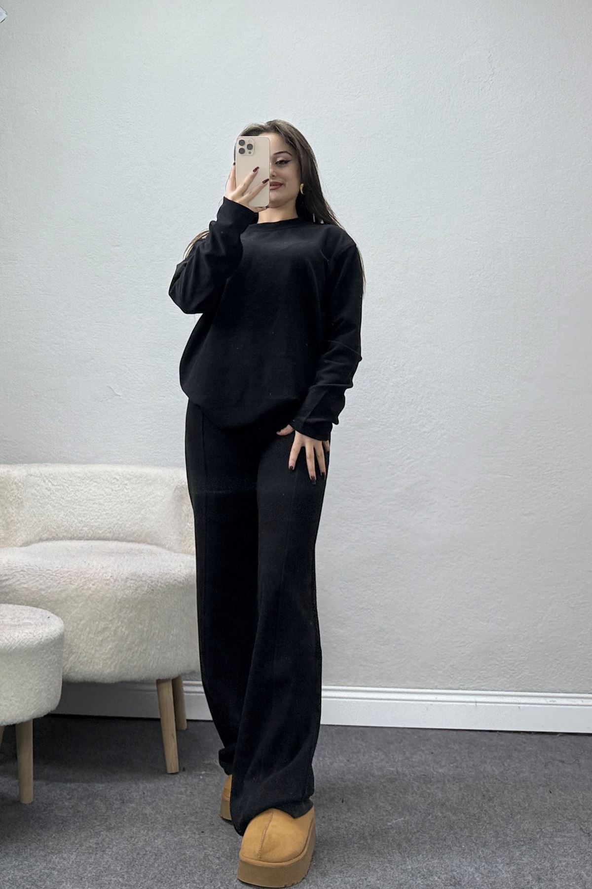 Selanik Kumaş İkili Takım Siyah - 42672.1247.