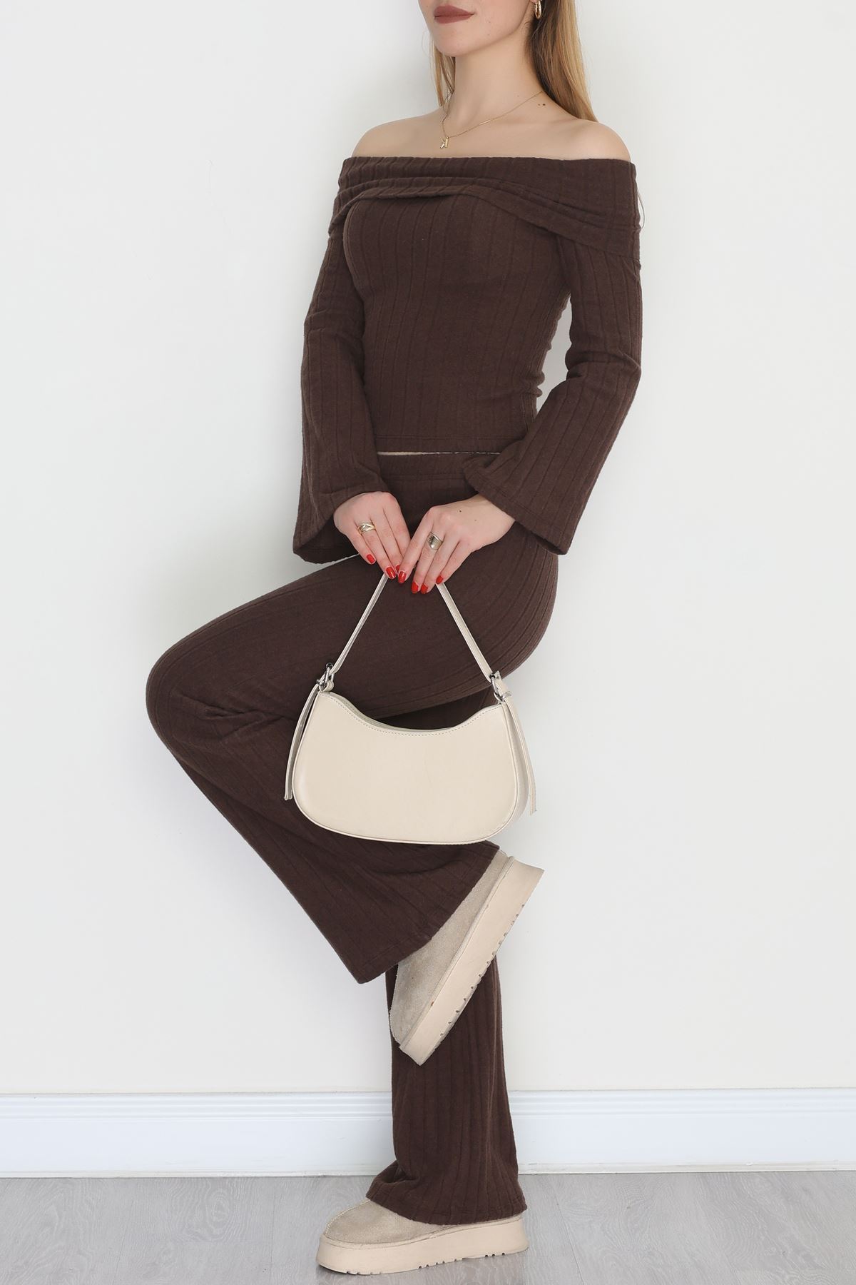 Madonna Yaka İspanyol Kol İnterlok Takım Acıkahve - 42618.1748.